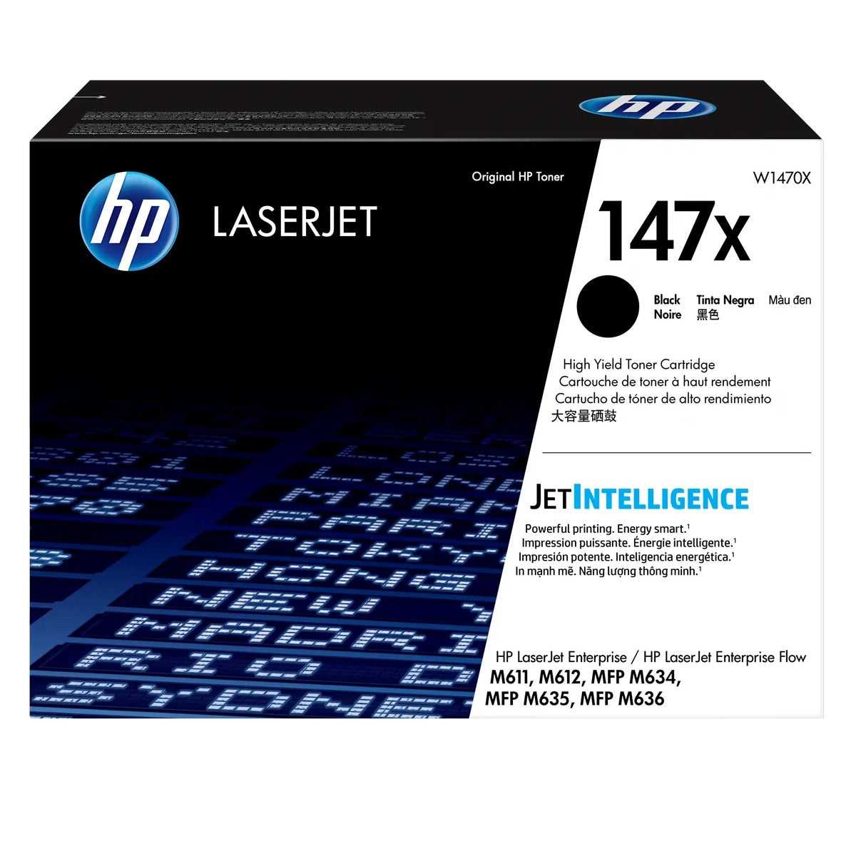 Tóner HP 147X Negro LaserJet Original (W1470X) Para HP LaserJet Enterprise M611/M612, MFP M634/M635/M636