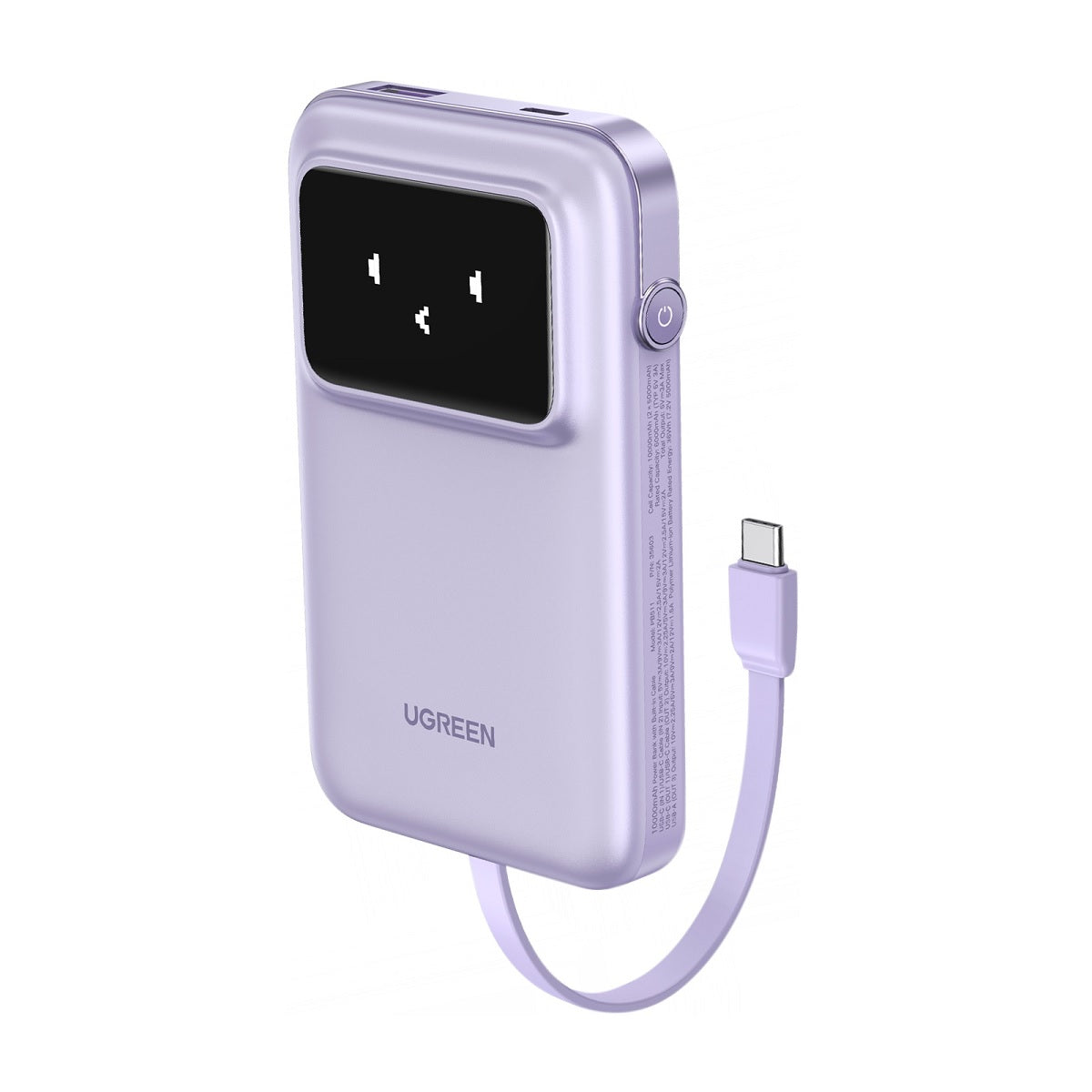 Power Bank UGREEN PB511 USB-C 10,000mAh Carga Rápida 30W Purple (35604B)