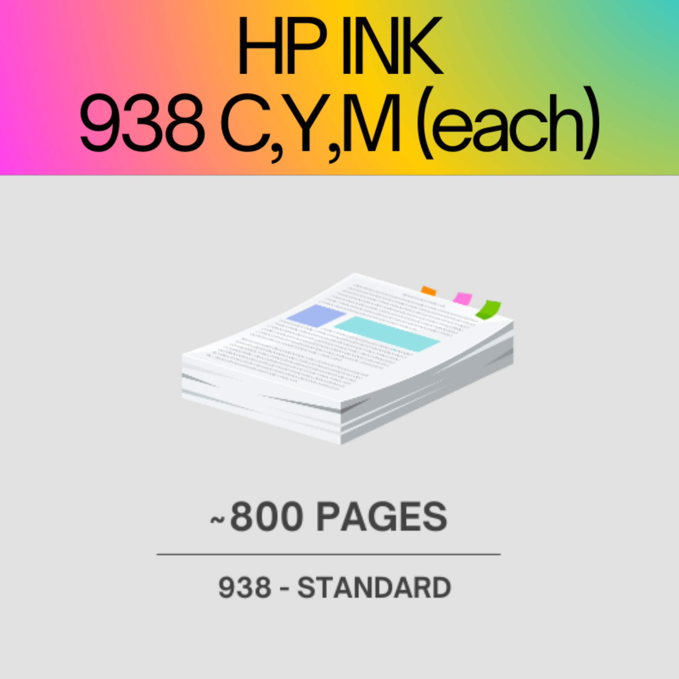 Cartucho de tinta HP 938 Cyan (4S6X5PL) OfficeJet 9130 800 Pag.