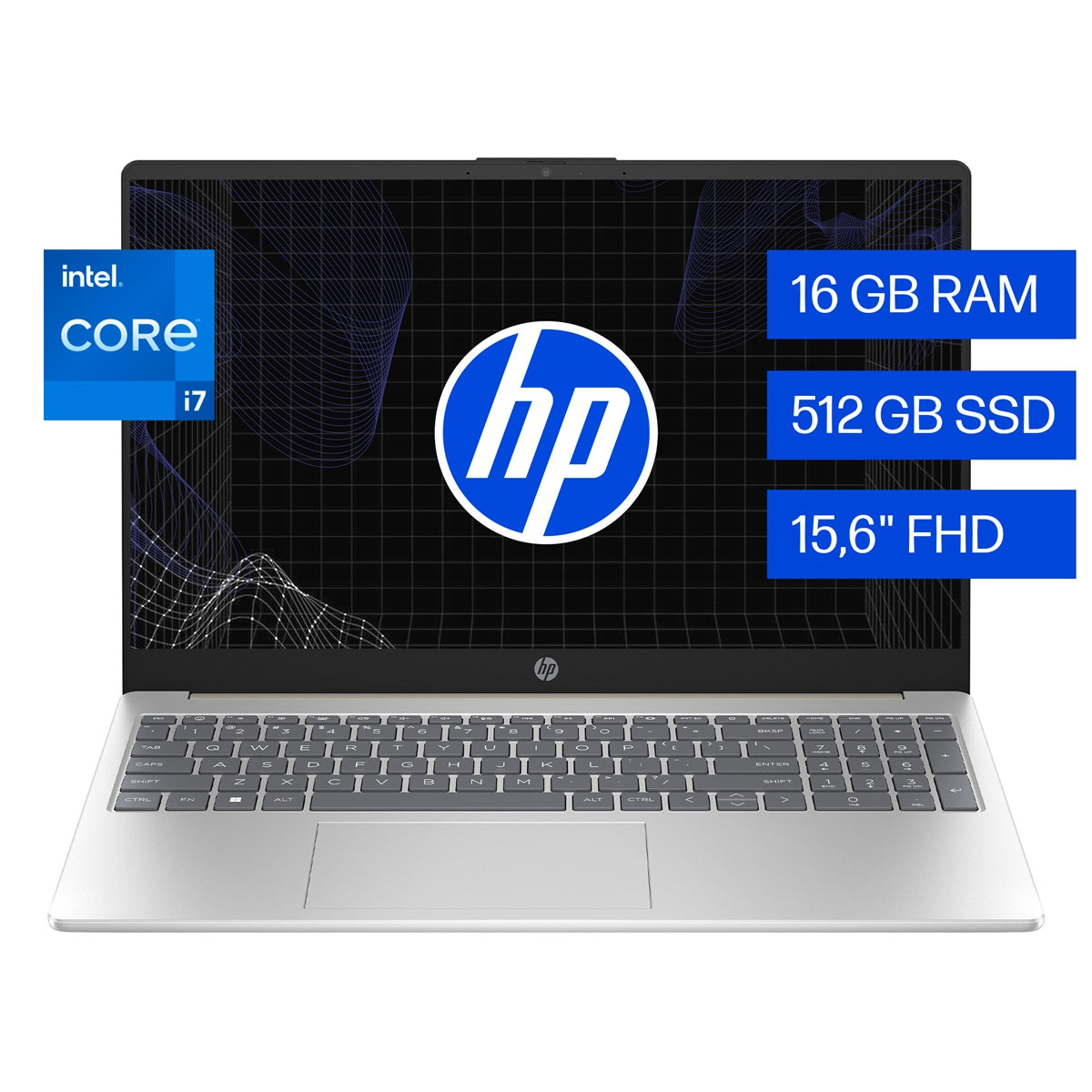 Laptop HP 15-fd0276la, Core i7-1355U, 16 GB, SSD 512GB, 15.6" FHD, FreeDOS (B9TZ2LA)