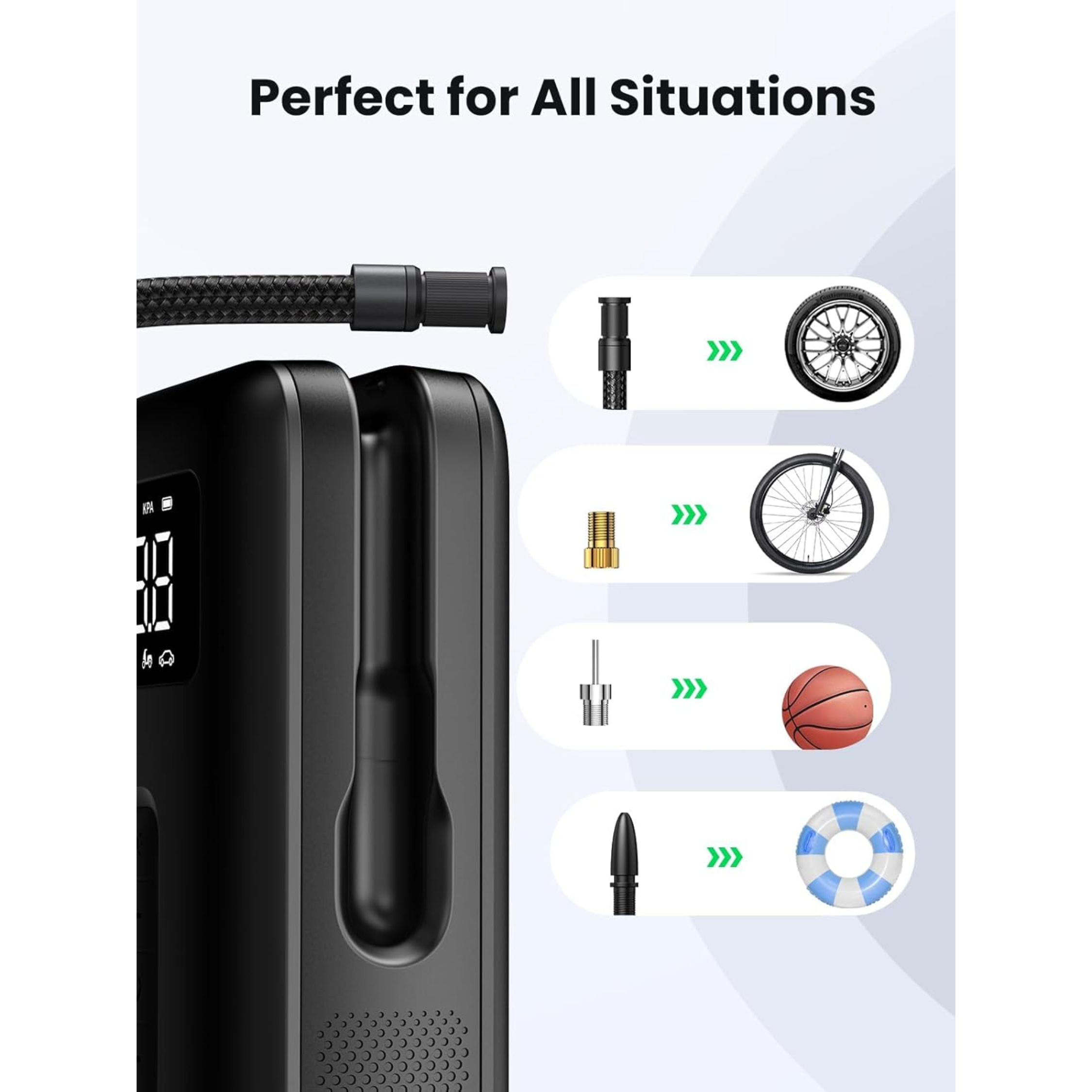 Inflador de Llantas Portátil UGREEN CD259 150PSI 2600mAh (15951)