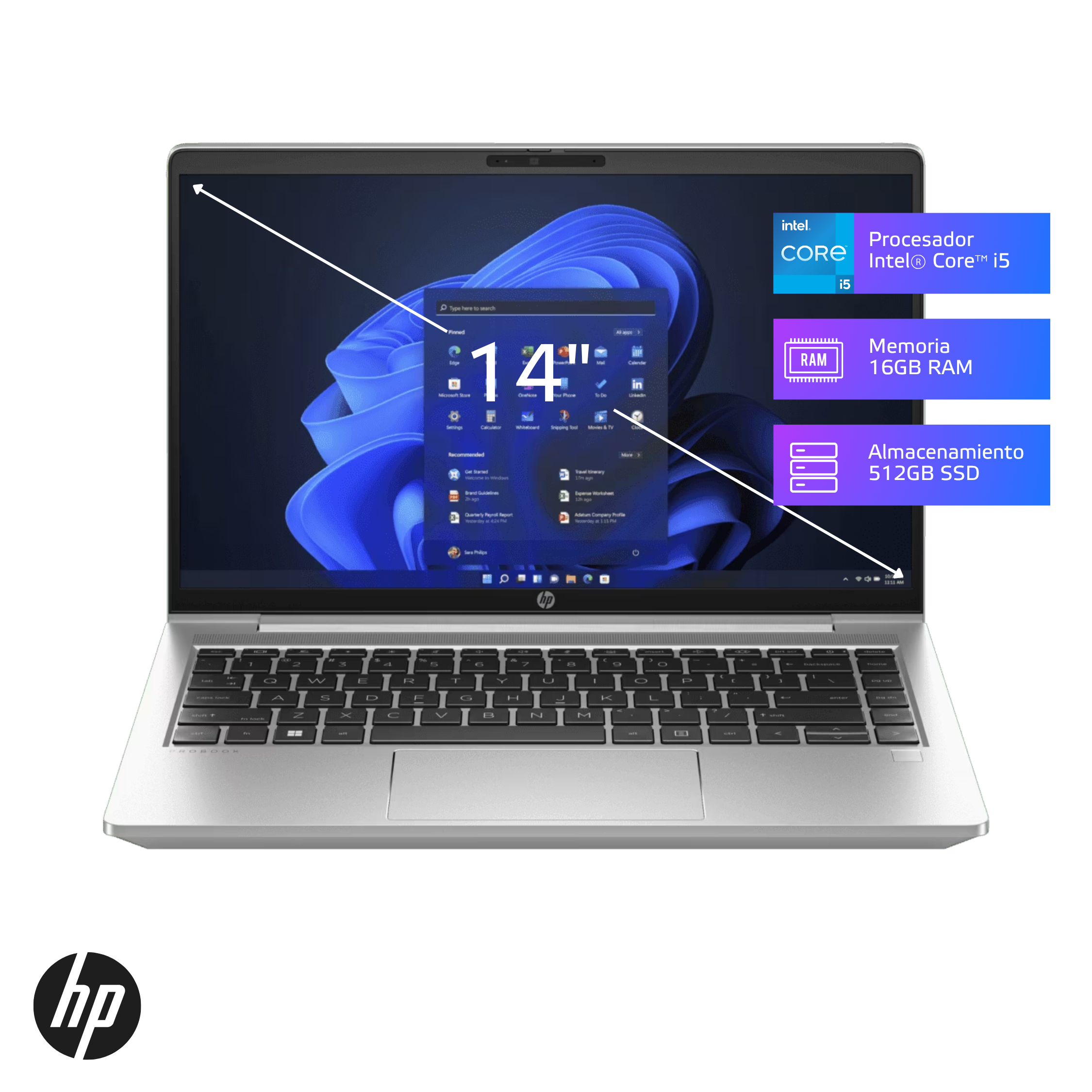 Laptop HP ProBook 440 G10 Core i5-1335U 16GB, SSD 512GB, 14" FHD, Windows 11 Pro (7Z7H2LT)