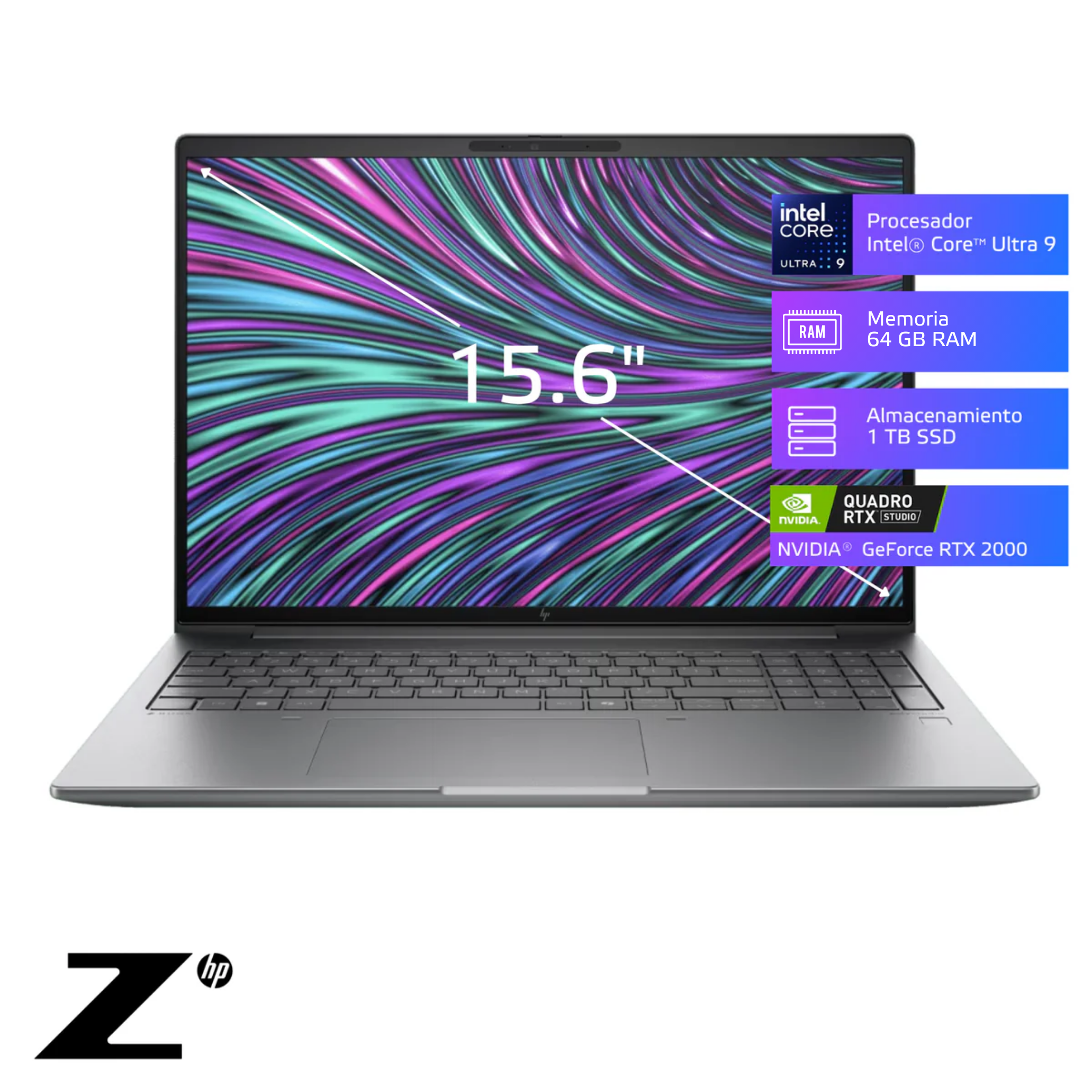 Laptop HP ZBook Power G11 Core Ultra 9 185H 64GB RAM, SSD 1TB, NVIDIA RTX 2000 8GB, 16" IPS, Windows 11 Pro (A59H1LA)