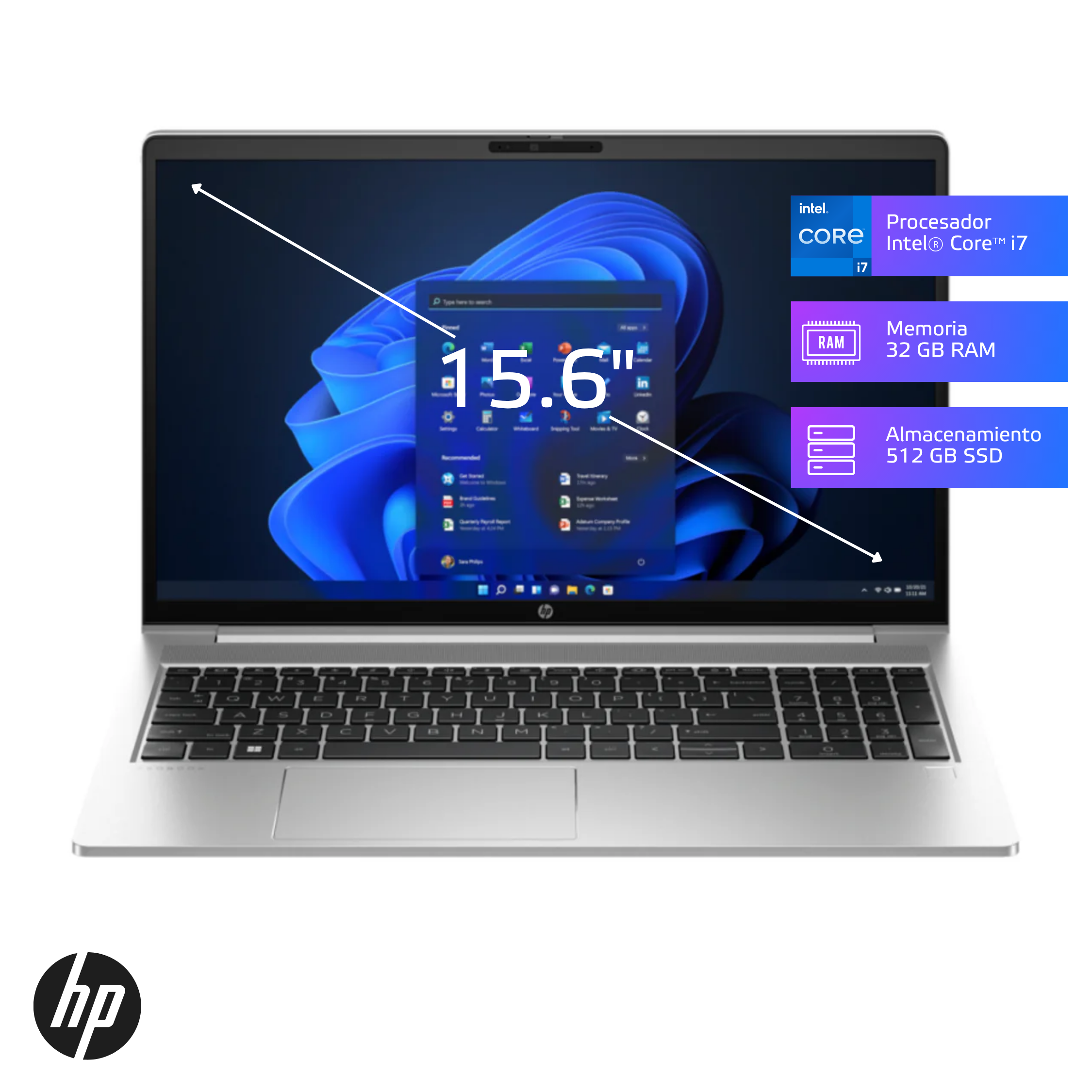 Laptop HP ProBook 450 G10 Core i7-1355U 32GB, SSD 512GB, 15.6", Windows 11 Pro (7Z7H9LT)