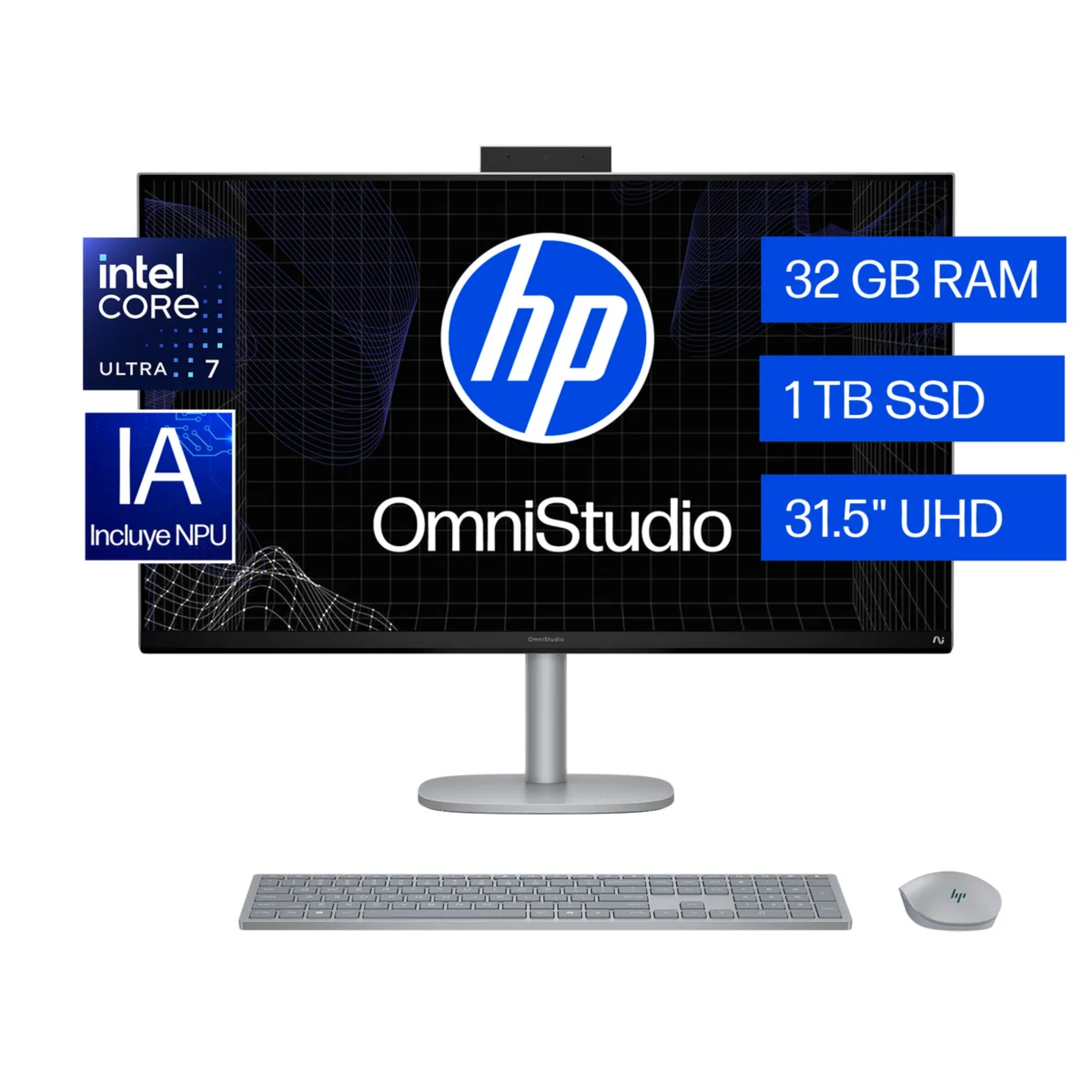 All in One HP OmniStudio X 32-c1271la Core Ultra 7 258V 32GB, 1TB SSD, 31.5" 4K UHD, Windows 11 (BM6P2LA)