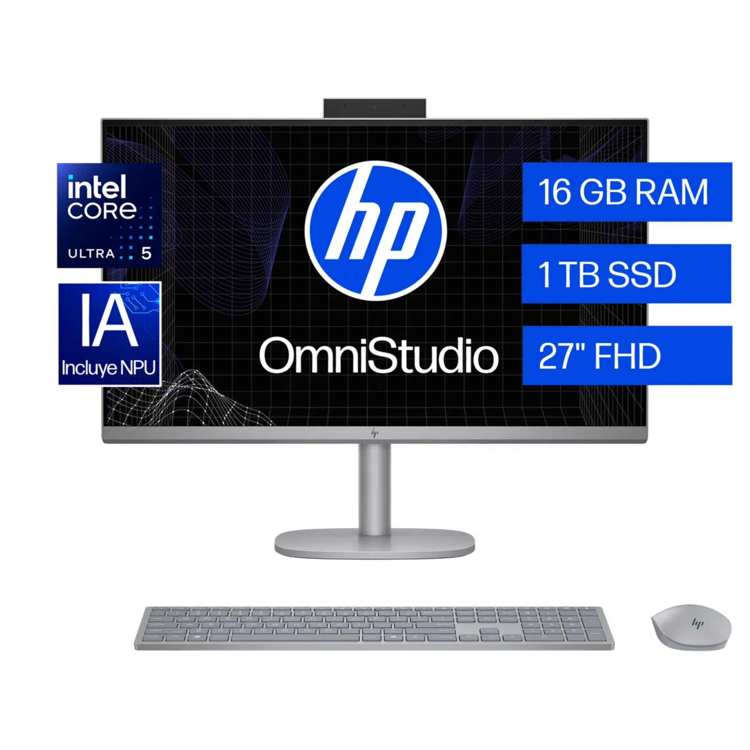 All in One HP OmniStudio X 27-cs0252la Core Ultra 5 16GB, 1TB SSD, 27" FHD, Windows 11 (BM6P4LA)