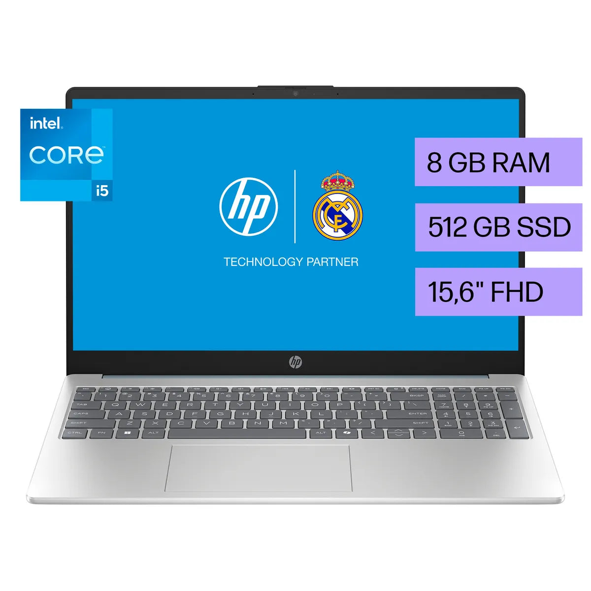 Laptop HP 15-fd0098la Core i5-1334U 8GB, 512GB SSD, 15.6" FHD, FreeDOS (B86HJLA)