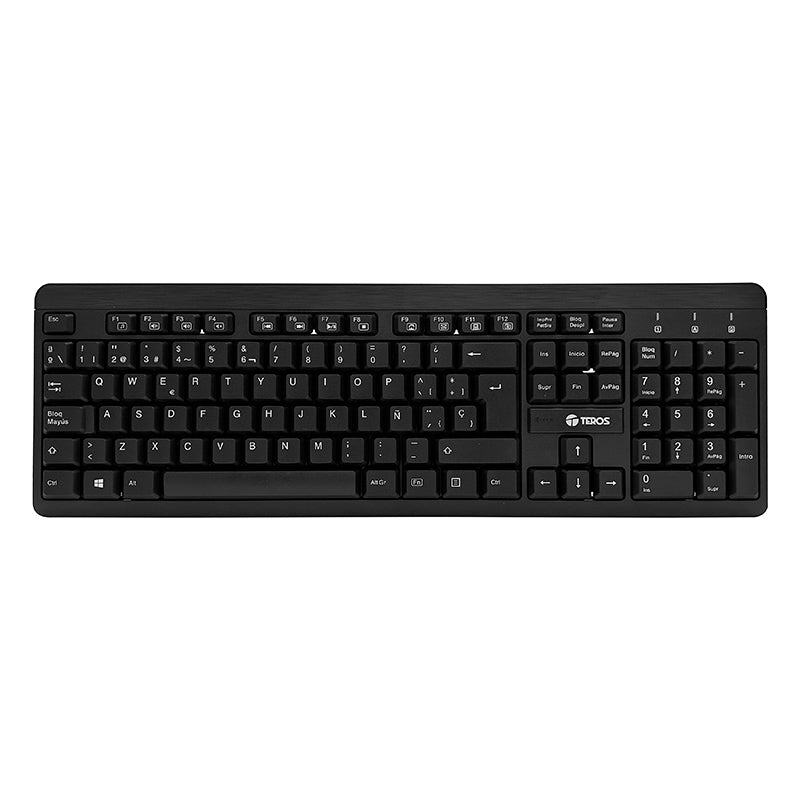 Kit Teclado & Mouse Inalámbrico Teros TE4061N 2.4Ghz Negro