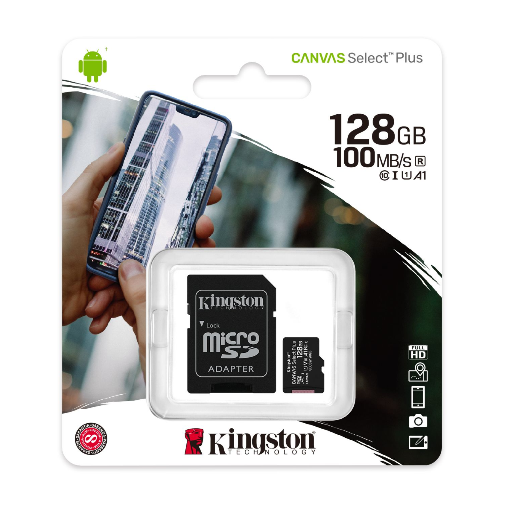 Memoria Micro SD Kingston 128GB Canvas Select Plus (SDCS2/128GB)