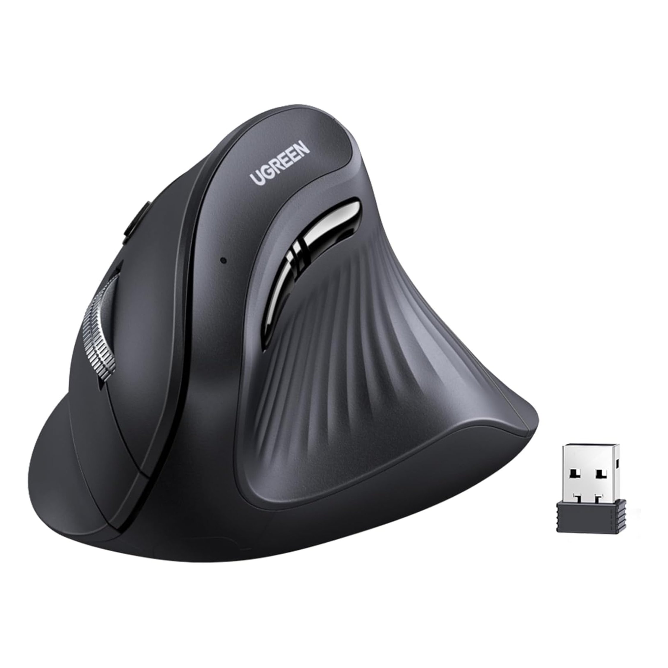 Mouse Vertical Inalámbrico UGREEN MU008 Ergonómico 4000DPI Negro (25444)