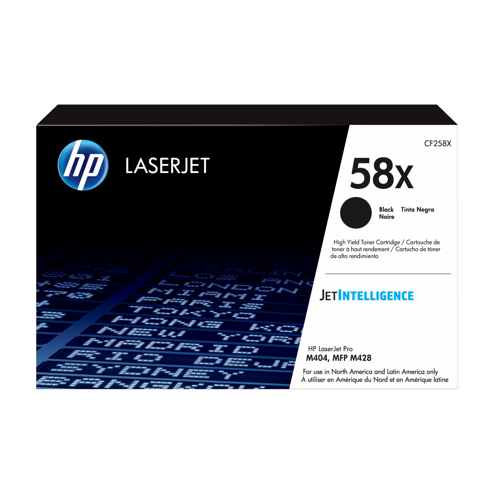 Toner HP 58X Negro (CF258X) LaserJet M404/M428 10000 Pag.