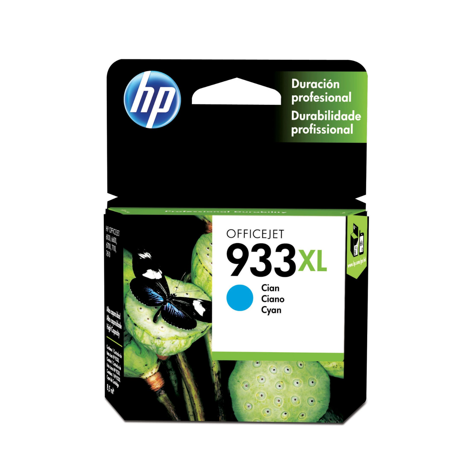 Cartucho de tinta HP 933XL Cian (CN054AL) Officejet 7110/7610 825 Pag.