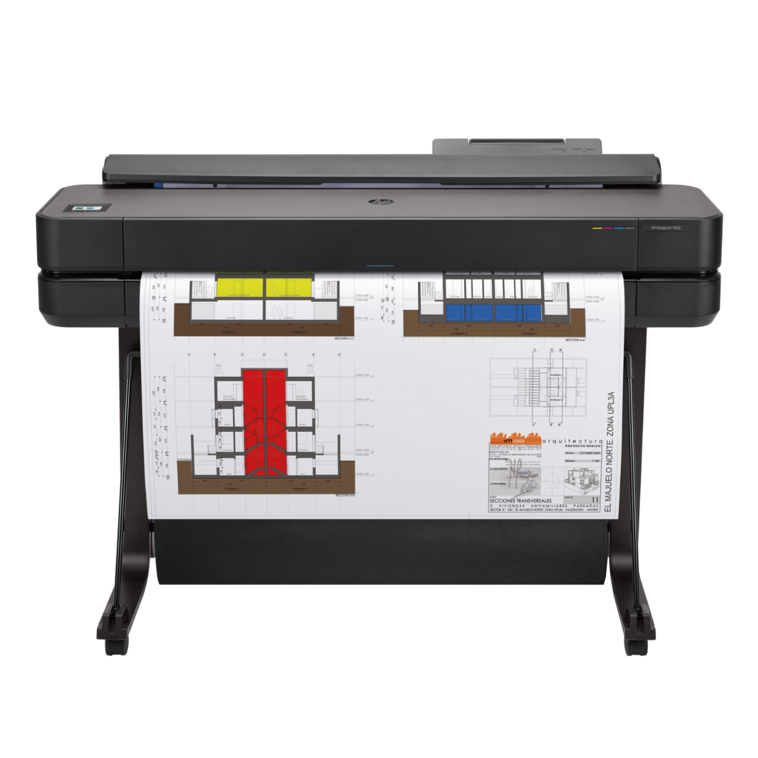 Impresora Plotter de gran formato HP DesignJet T650 de 36" (5HB10D)