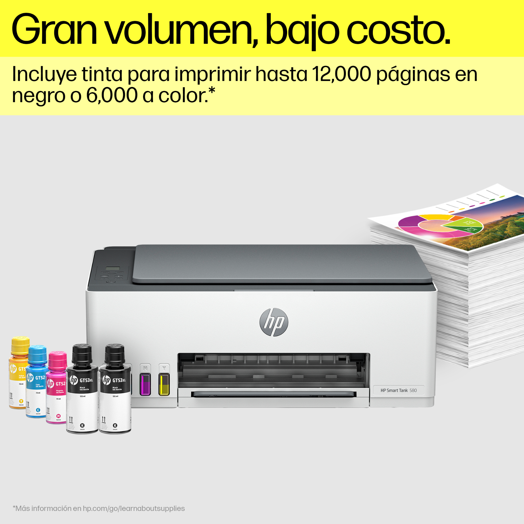 Impresora Multifuncional HP Smart Tank 580 Wireless (1F3Y2A)