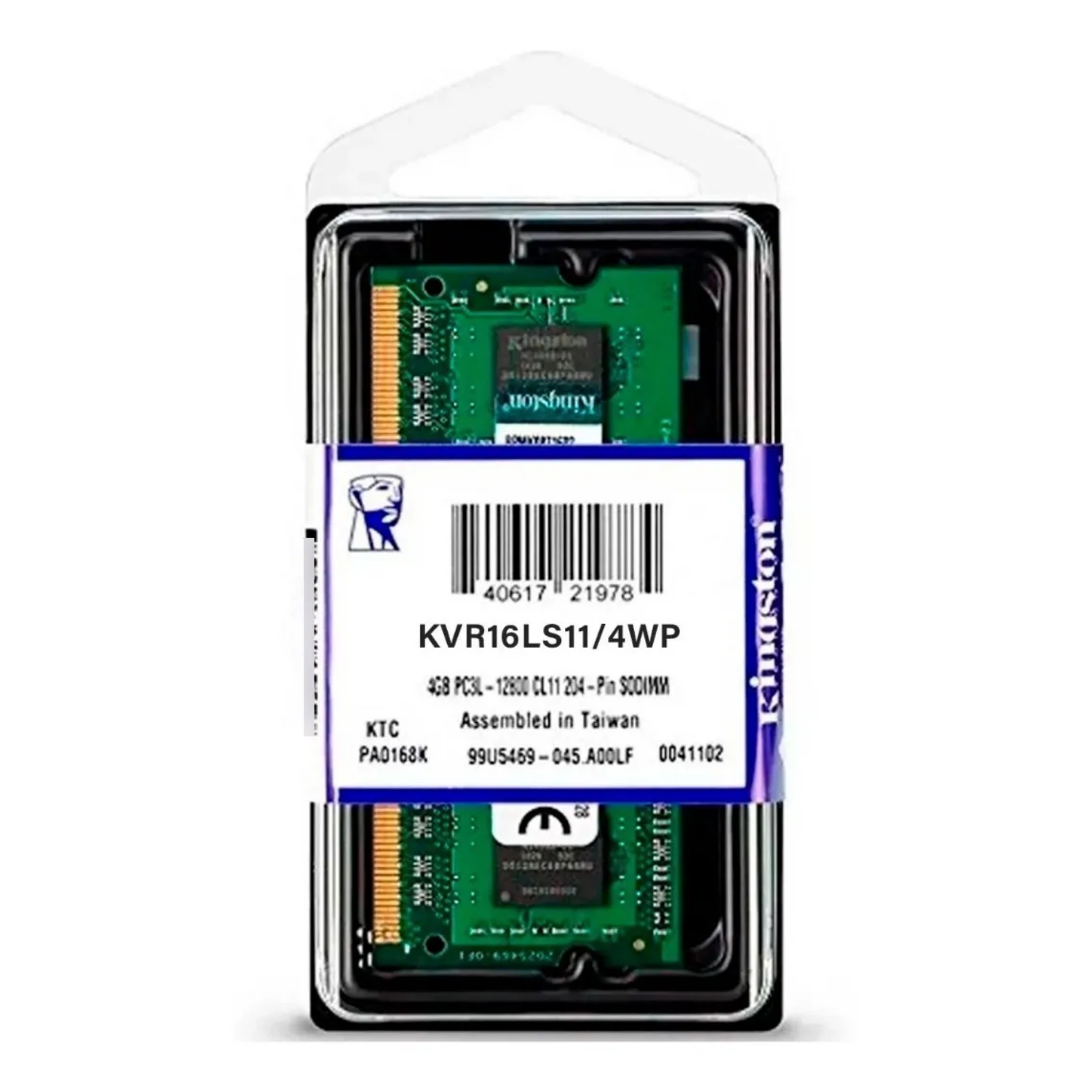 Memoria Ram Kingston Sodimm DDR3 4GB PC3L-12800-1600MHz (KVR16LS11/4WP)