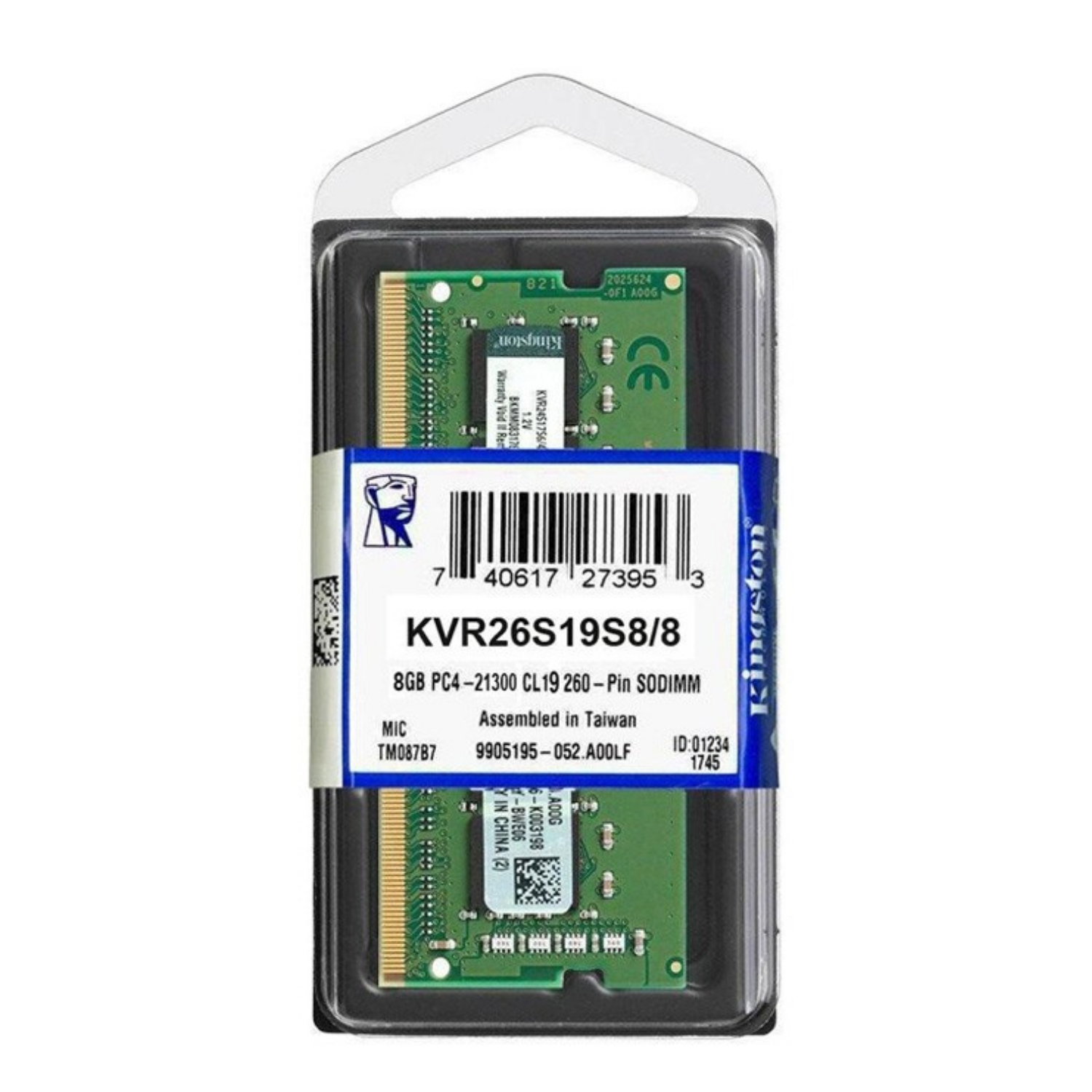 Memoria Ram Kingston DDR4 8GB 2666MHZ Sodimm (KVR26S19S8/8)