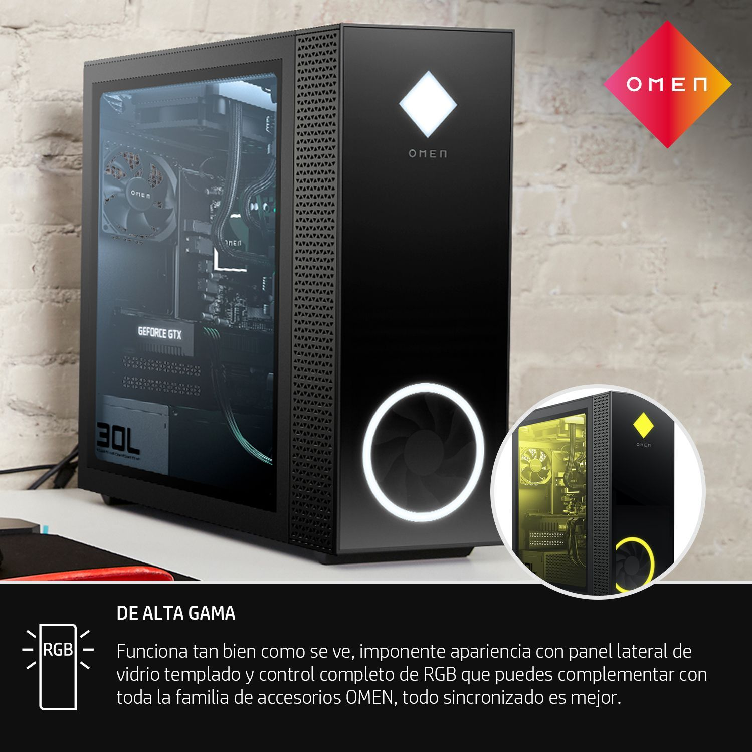 PC HP OMEN 30L GT13-0001la Core i5-10600K 16GB, SSD 256GB, 1TB, RTX2060 6GB, Windows 10 (2A5U6AA)