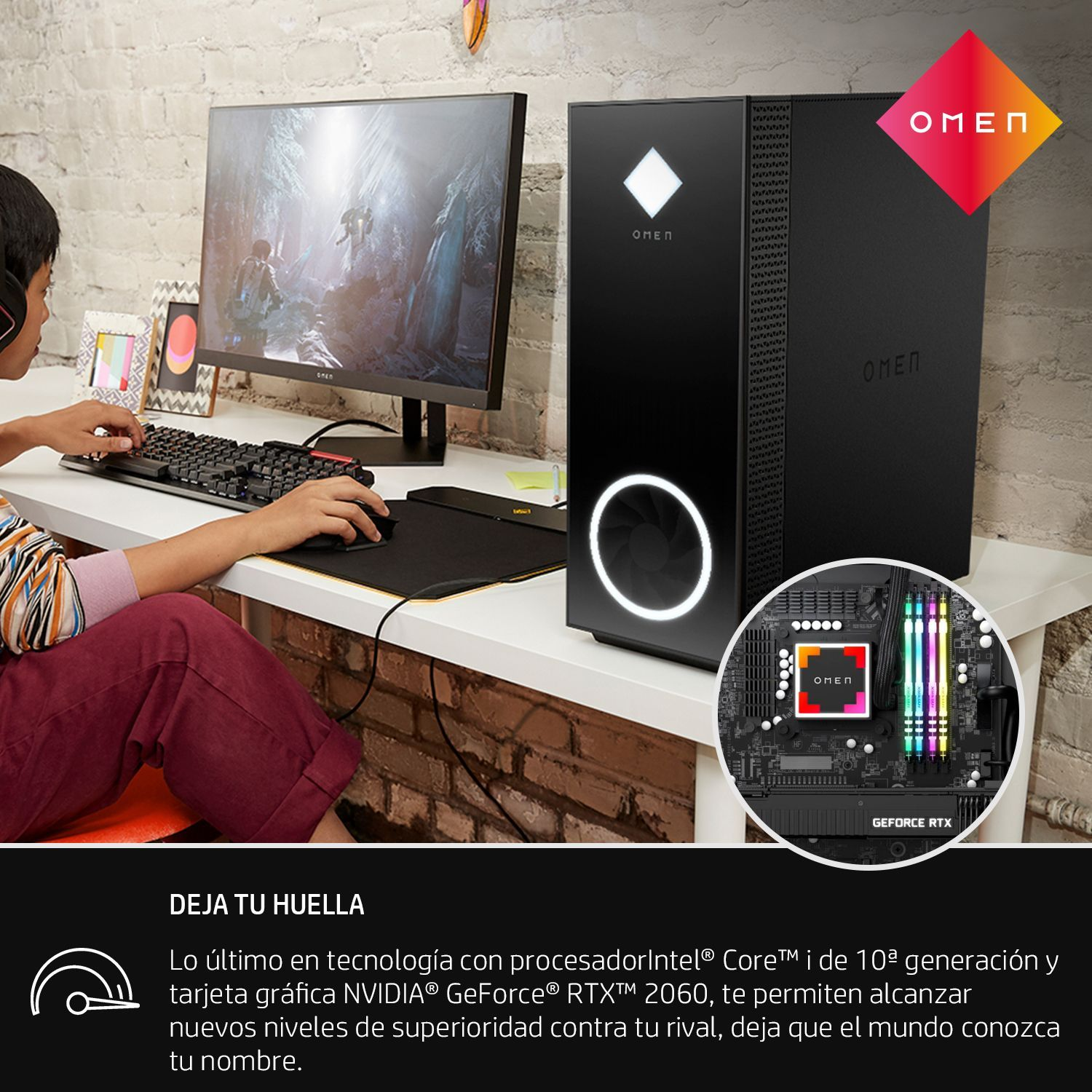 PC HP OMEN 30L GT13-0001la Core i5-10600K 16GB, SSD 256GB, 1TB, RTX2060 6GB, Windows 10 (2A5U6AA)