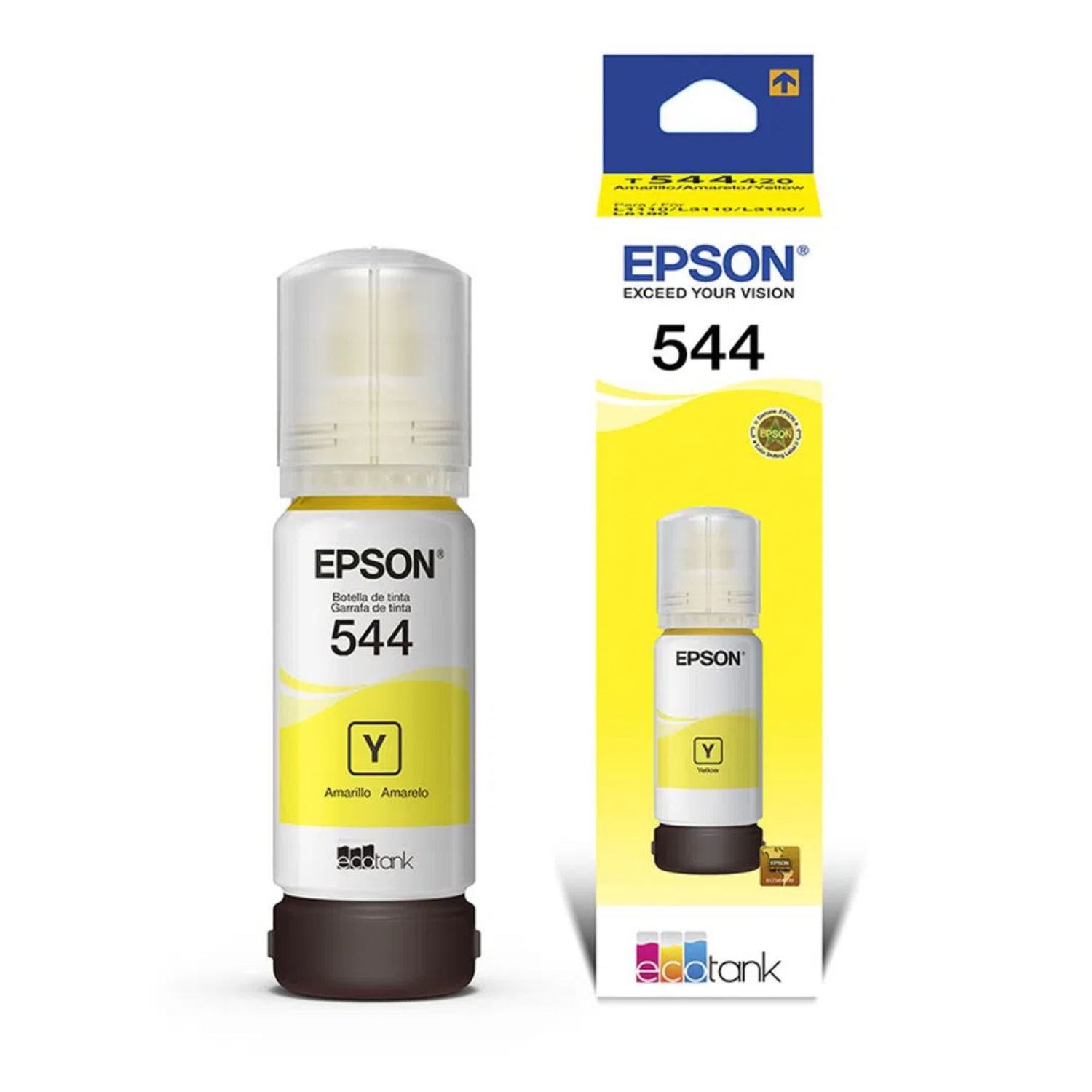 Botella de Tinta Epson 544 Amarillo (T544420) L1110/L3110/L3210/L3150/L3160/L5190