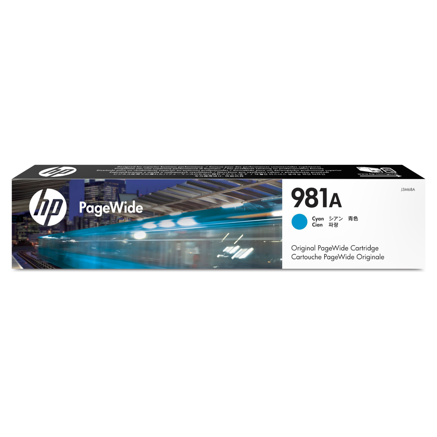 Cartucho de tinta HP 981A Cian (J3M68A) PageWide 556DN/586DN 6000 Pag.