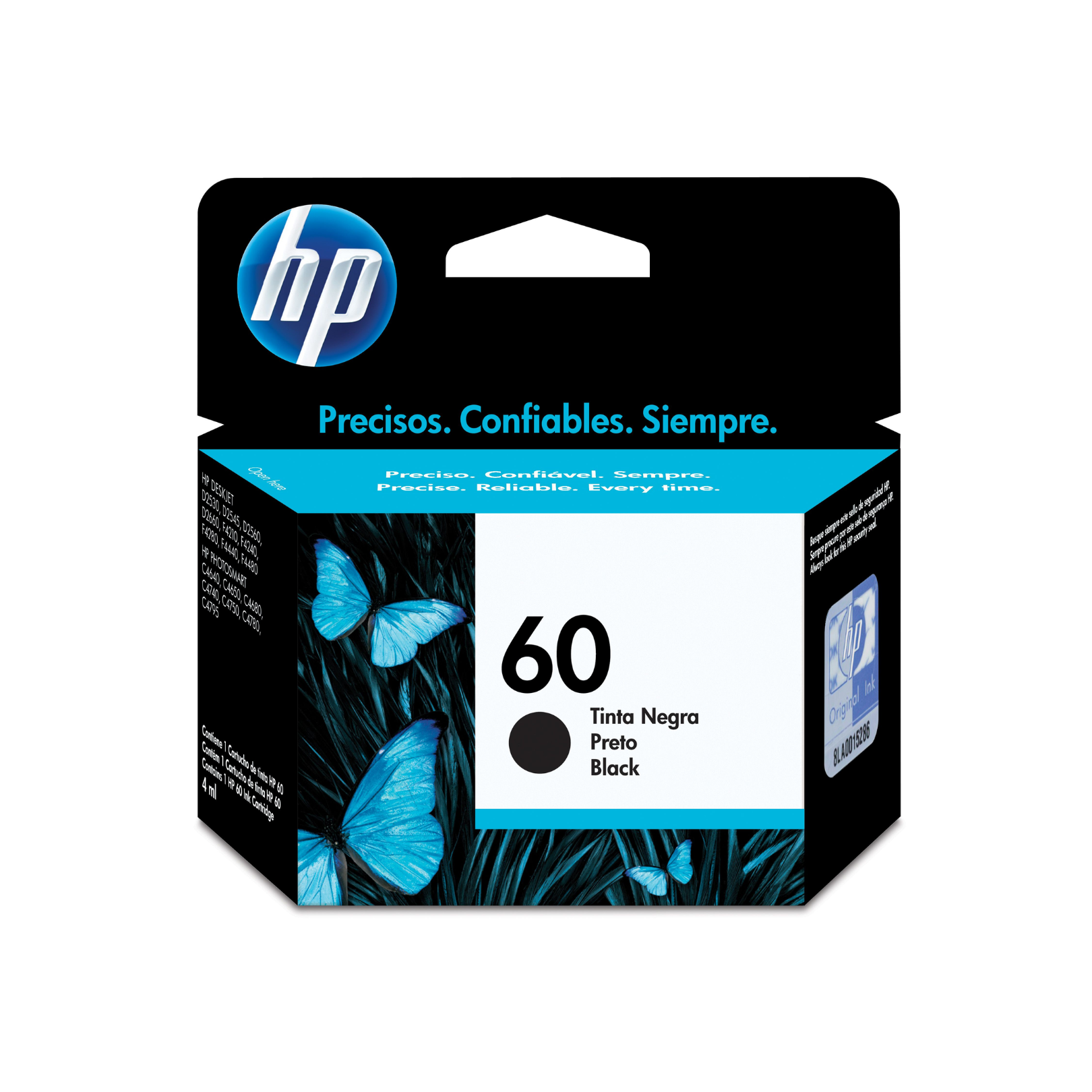 Cartucho de tinta HP 60 Negro (CC640WL) DeskJet F4224 200 Pag.