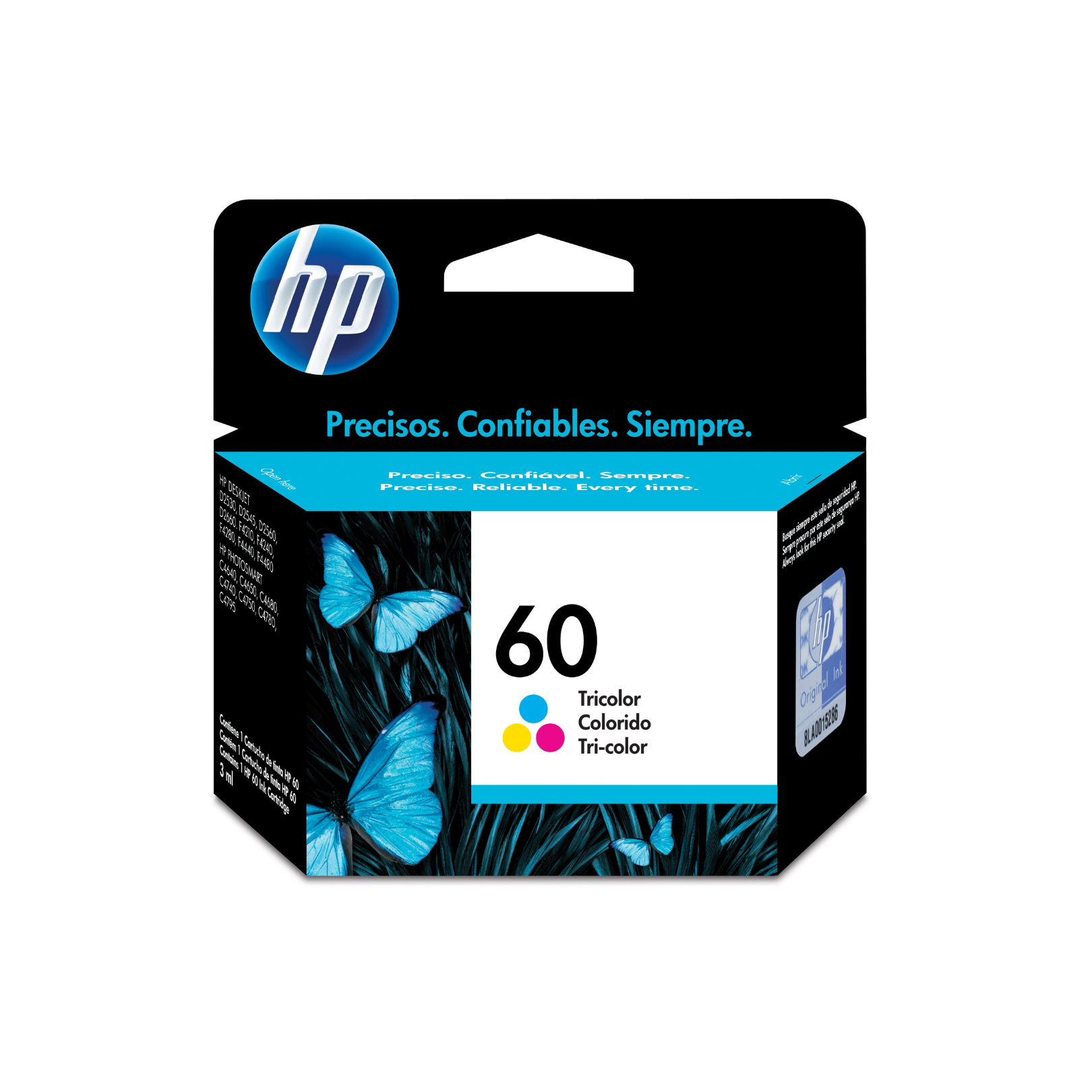 Cartucho de tinta HP 60 Tricolor (CC643WL) DeskJet F4224 165 Pag.