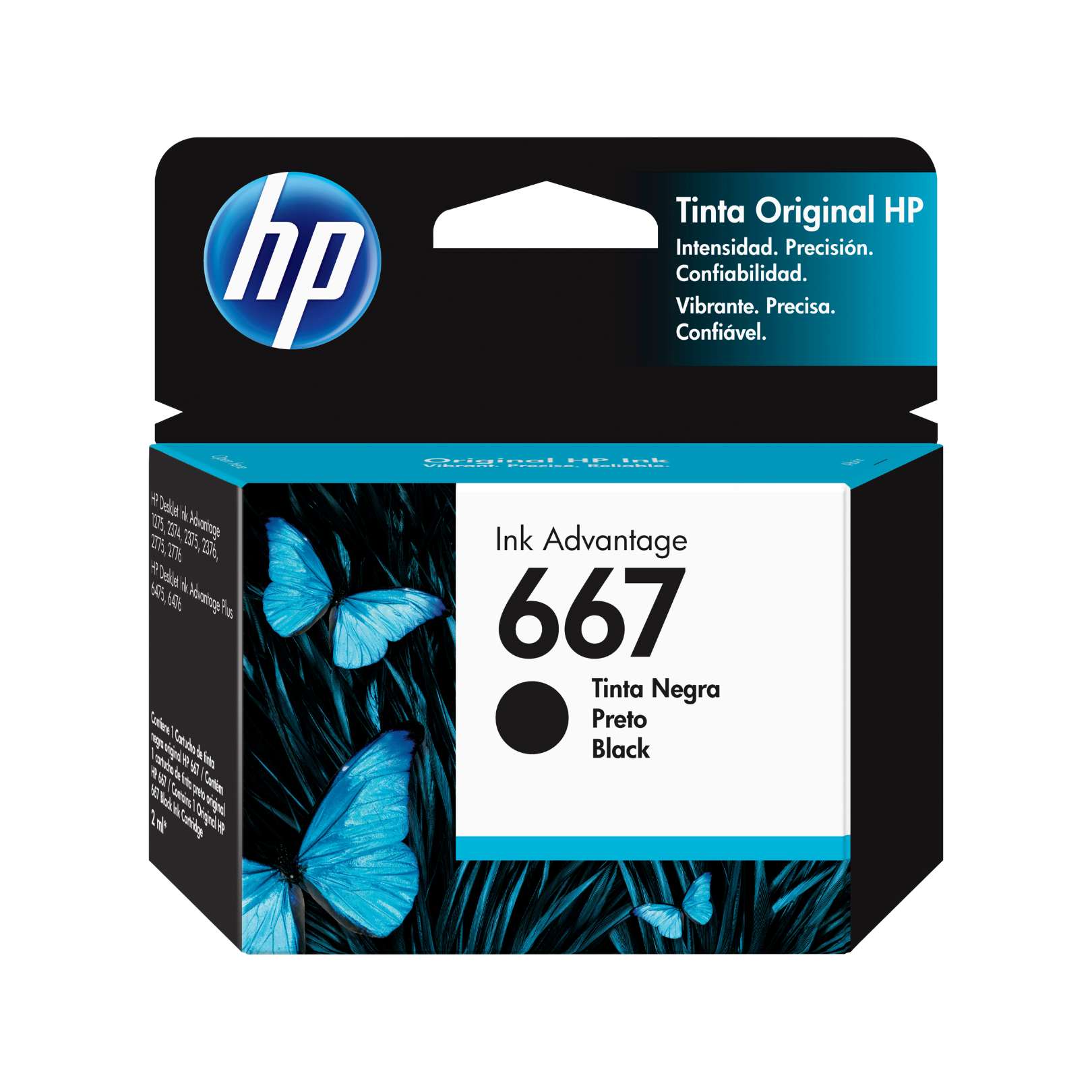Cartucho de tinta HP 667 Negro (3YM79AL) DeskJet 2775/4175 120 Pag.