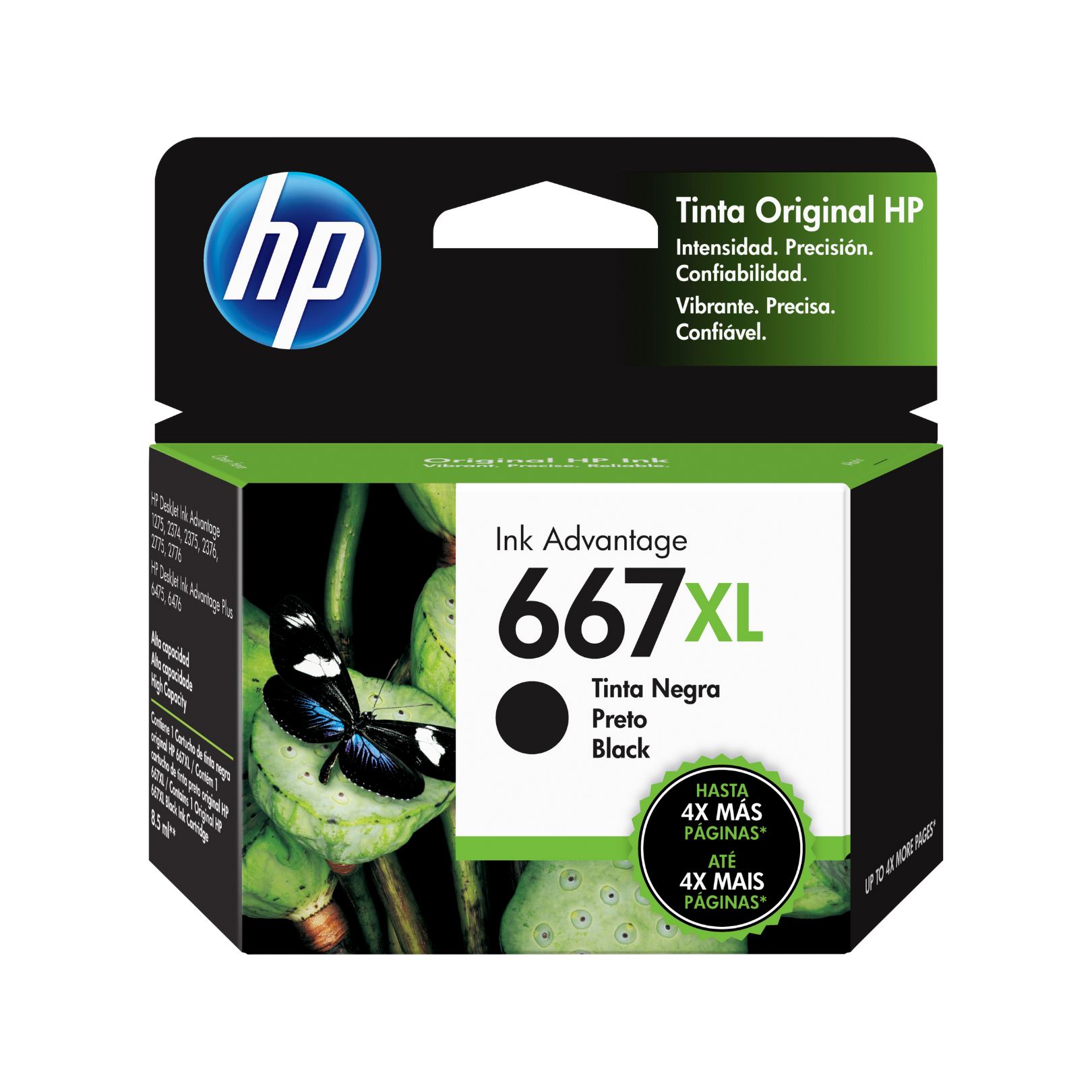 Cartucho de tinta HP 667XL Negro (3YM81AL) DeskJet 2775/4175 480 Pag.