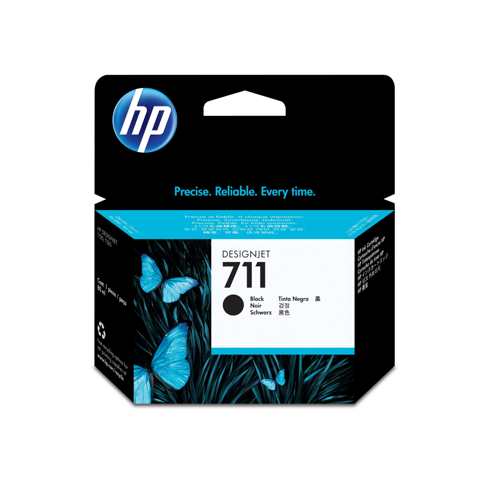 Cartucho de tinta HP 711 Negro (CZ129A) DesignJet T120/T520 38ml
