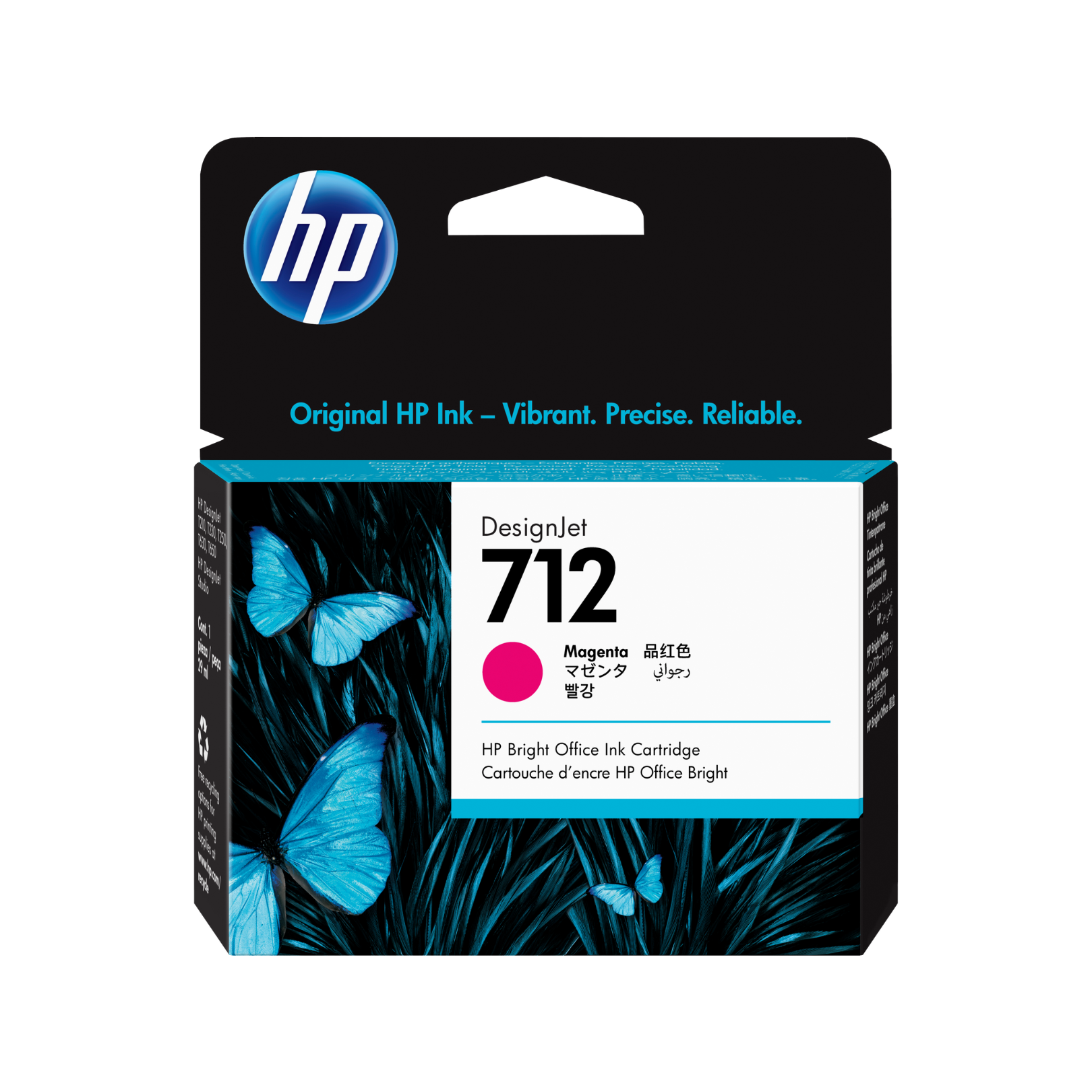 Cartucho de tinta HP 712 Magenta (3ED68A) DesignJet T210/T250/T650 29ml