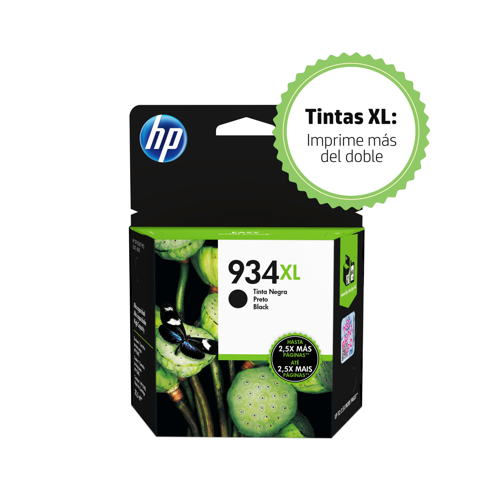 Cartucho de tinta HP 934XL Negro (C2P23AL) OfficeJet 6320/6830 1000 Pag.