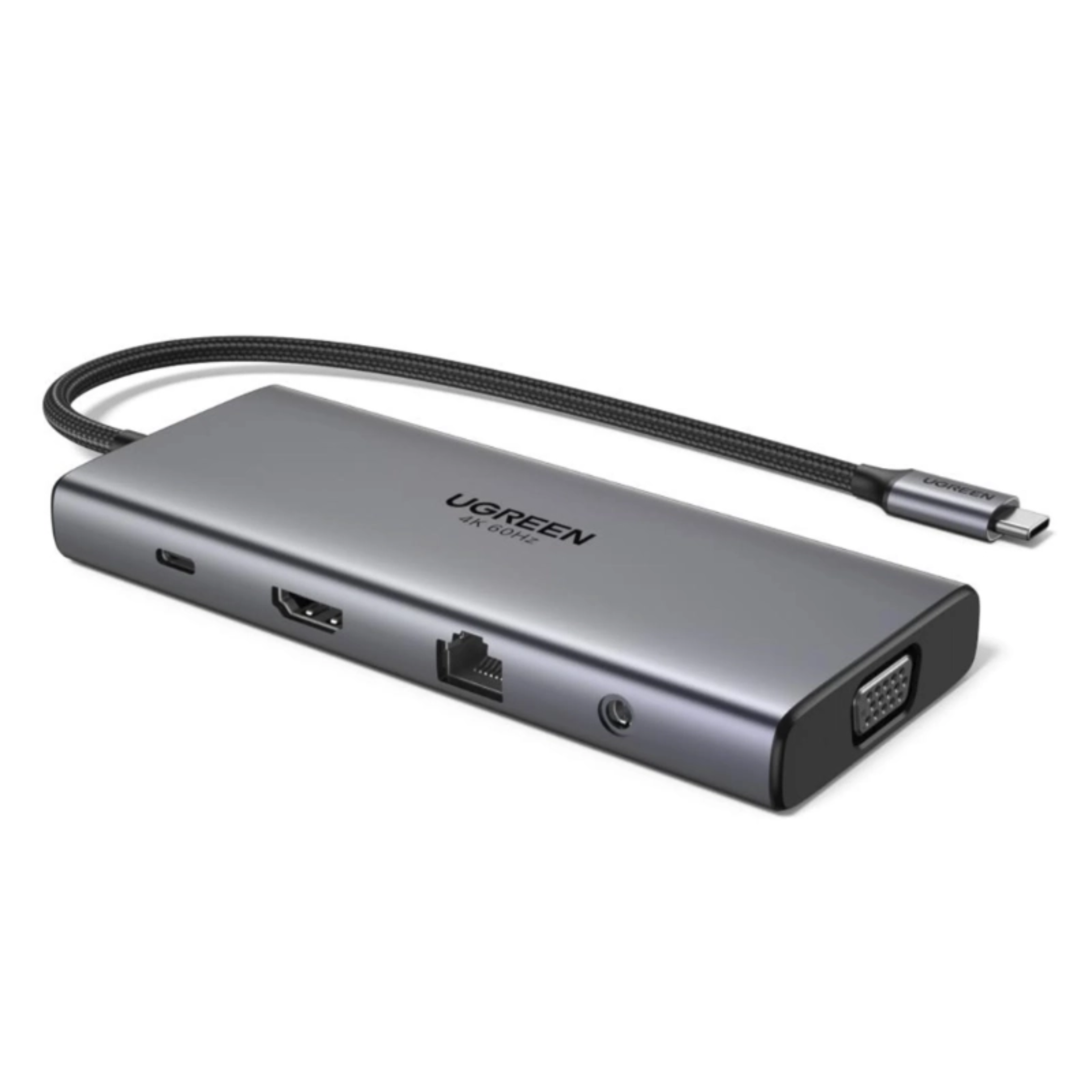 HUB Adaptador UGREEN Revodock CM639 11 en 1  HDMI 4K@30Hz/VGA 1080P/2x USB-A/2x USB-C 3.2/ RJ45/ SD/ TF/ Audio 3.5mm/ PD 100W (45520)