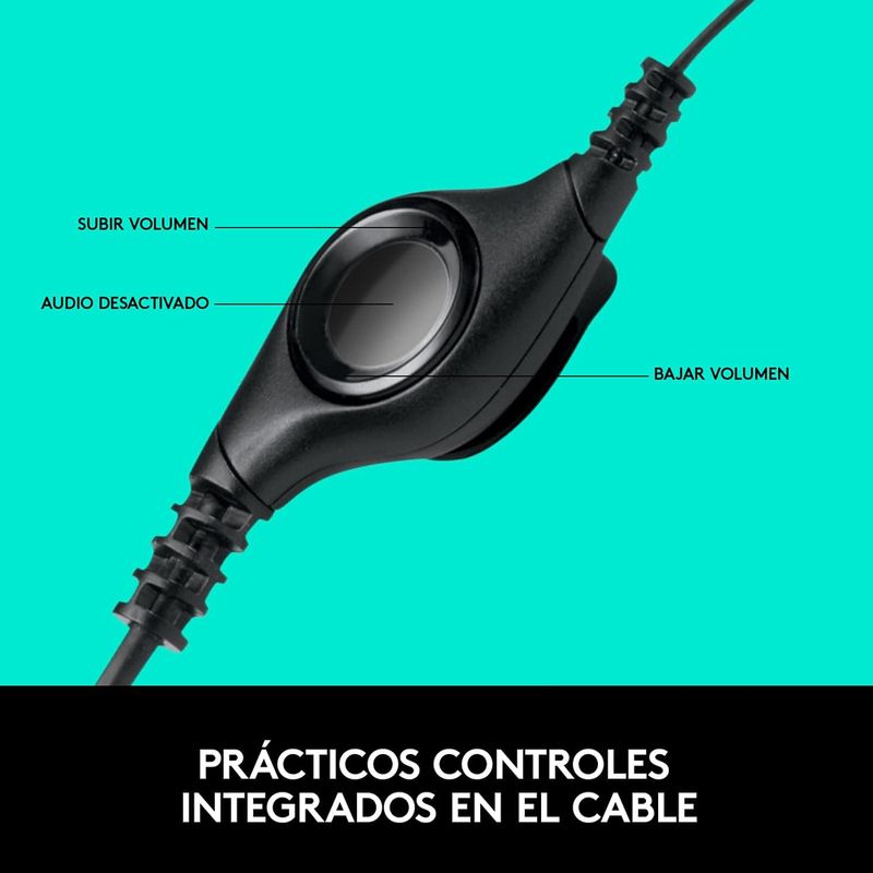 Audifono con Microfono Logitech H390 USB Black