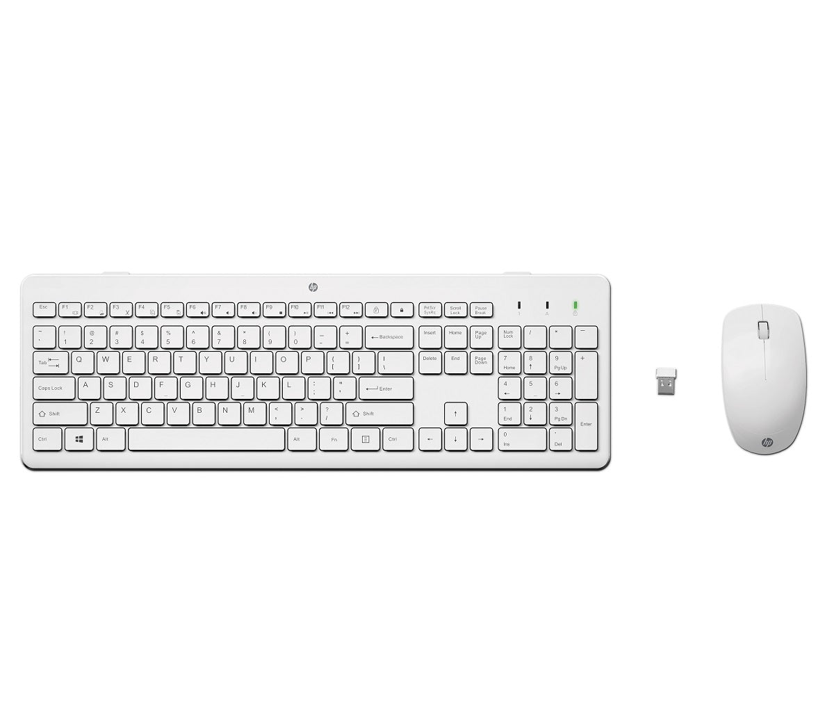 Teclado y ratón inalámbrico blanco para portátil Dell