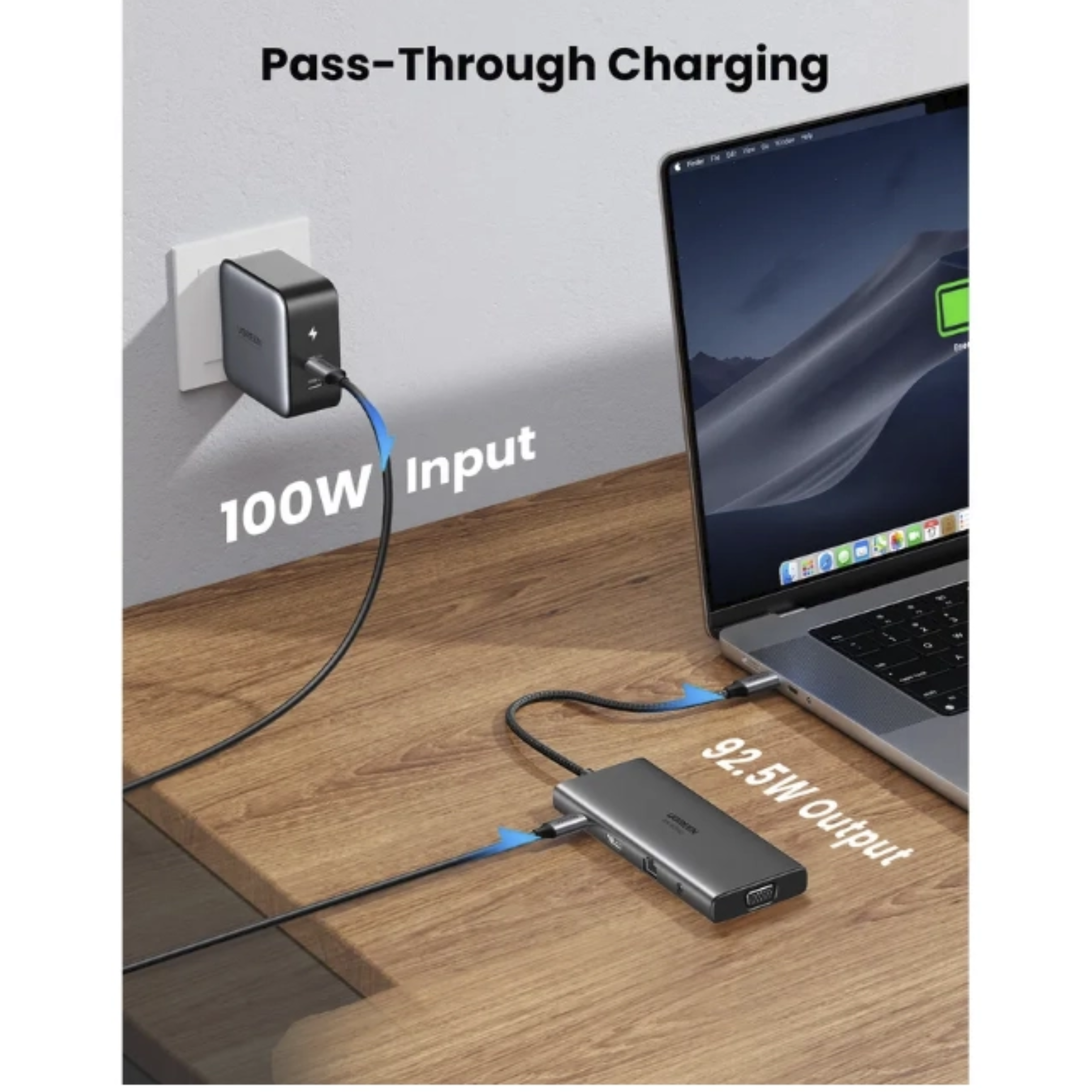 HUB Adaptador UGREEN Revodock CM639 11 en 1  HDMI 4K@30Hz/VGA 1080P/2x USB-A/2x USB-C 3.2/ RJ45/ SD/ TF/ Audio 3.5mm/ PD 100W (45520)