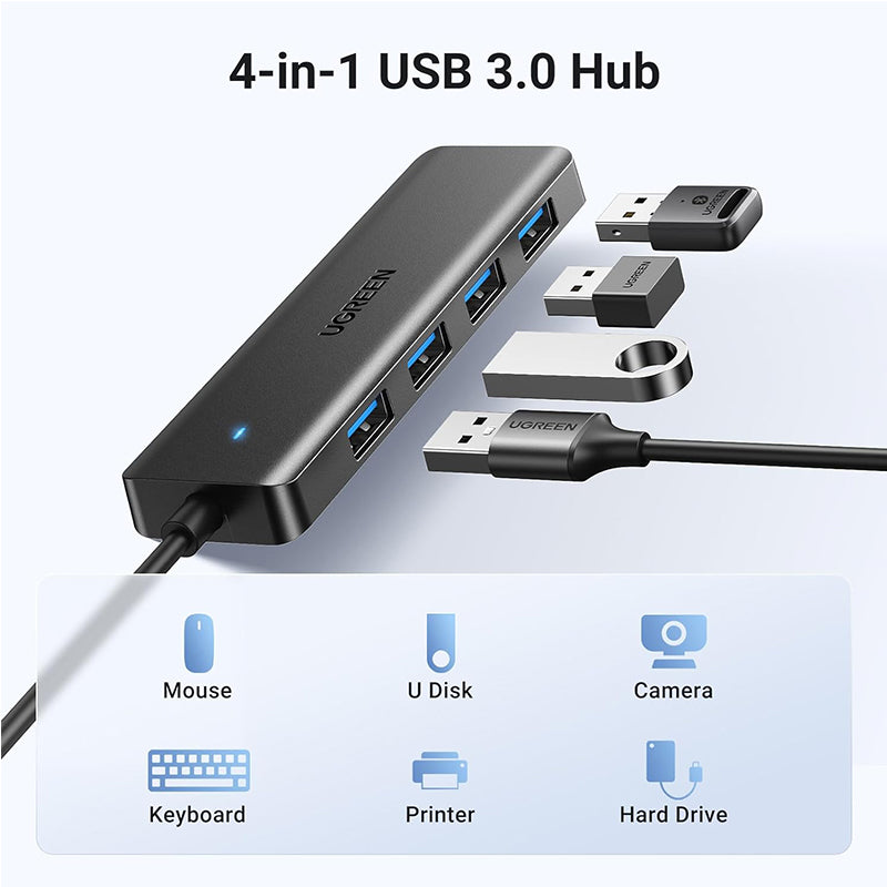 Hub adaptador USB Ugreen CM219, 4 Puertos USB 3.0 (25851)