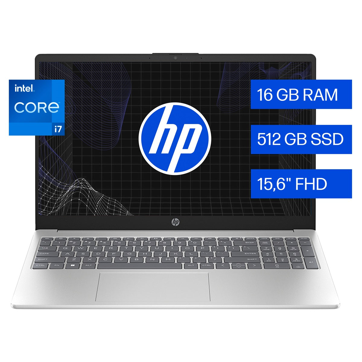 Laptop HP 15-fd0097la, Core i7-1355U, 16 GB, SSD 512GB, 15.6" FHD, Windows 11 (B94P8LA)