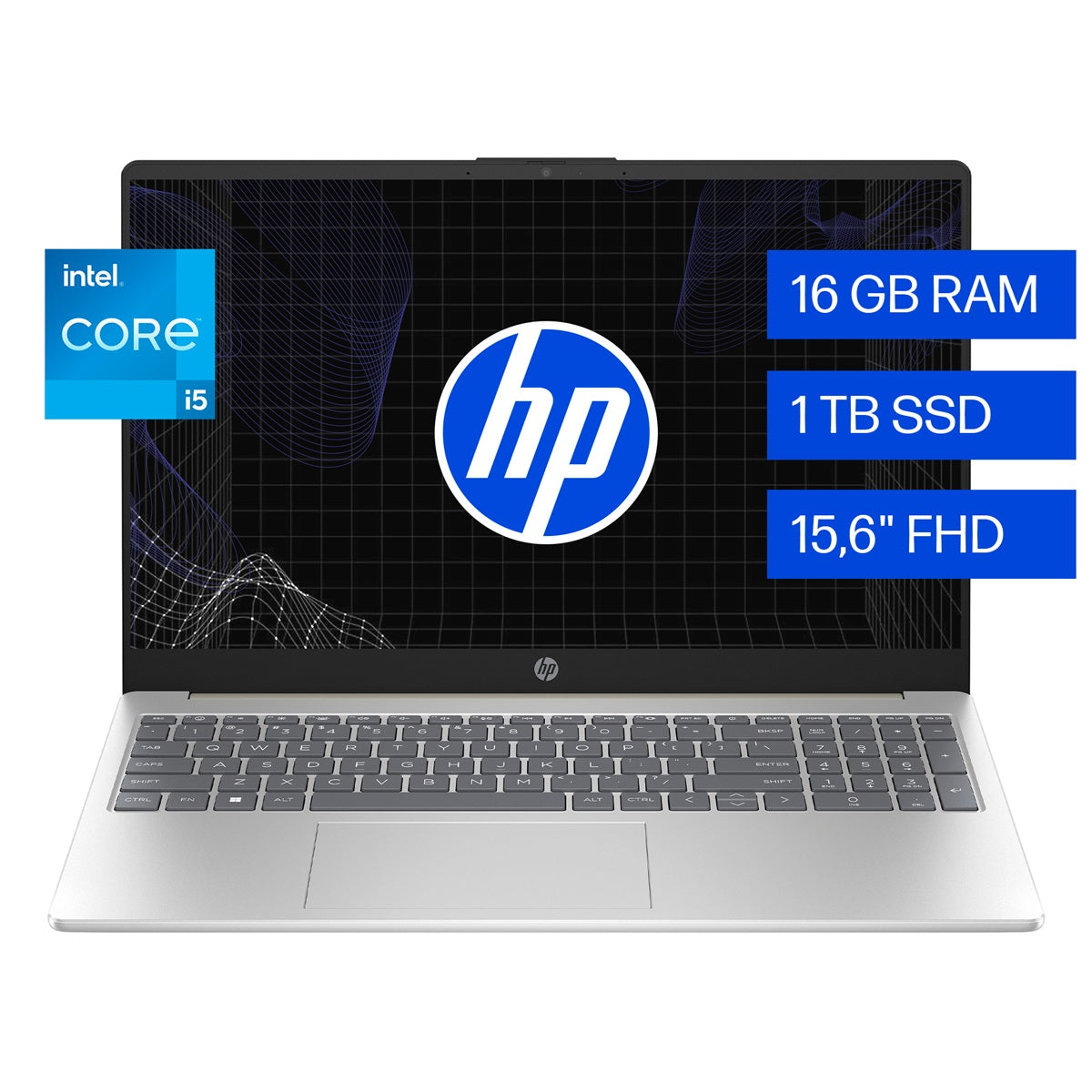 Laptop HP 15-fd0266la, Core i5-1334U, 16 GB, SSD 1TB, 15.6" FHD, FreeDOS (B9TY5LA)