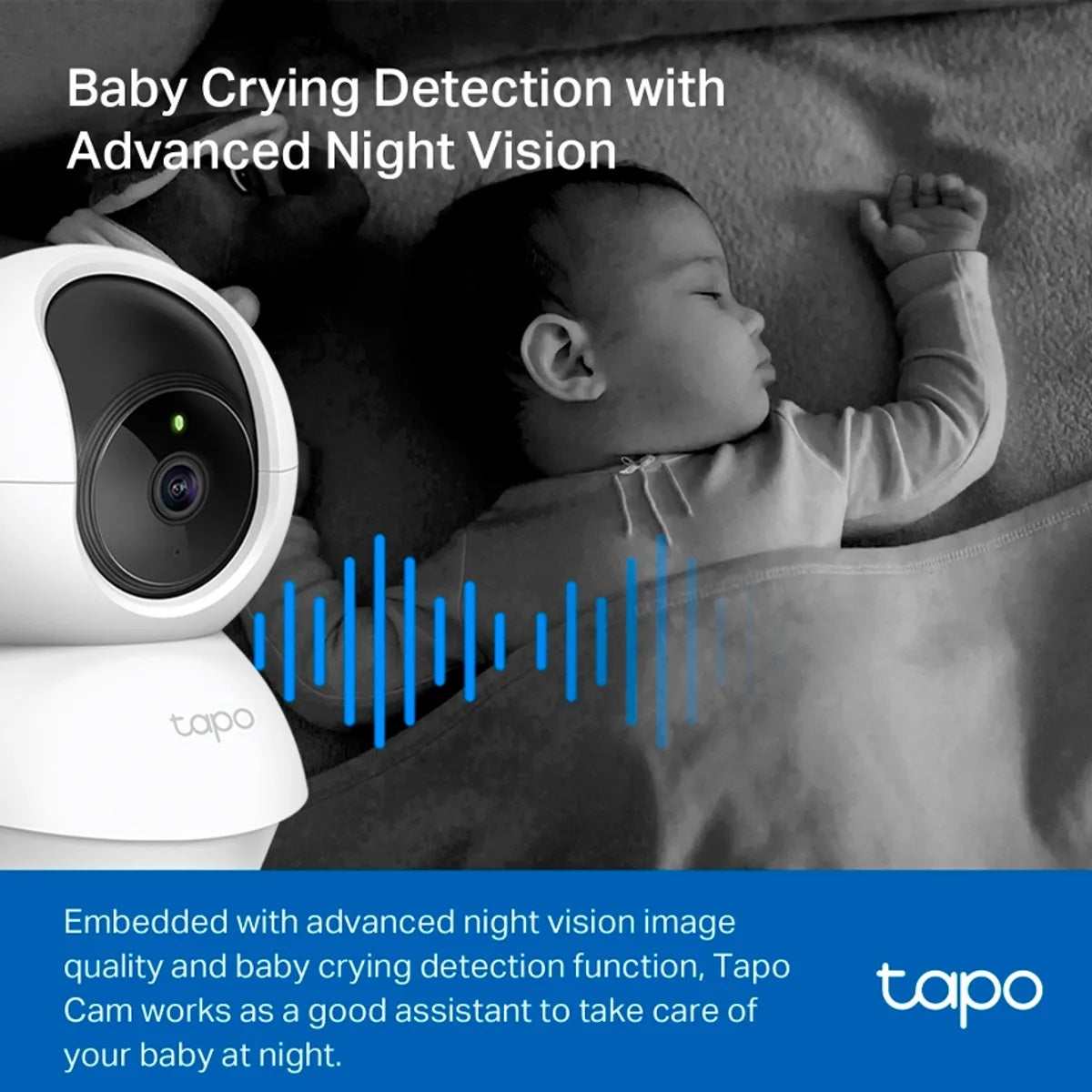 Cámara de seguridad TP-Link Tapo C210 Wifi 2k 3MP Para Interiores 360 Detección IA