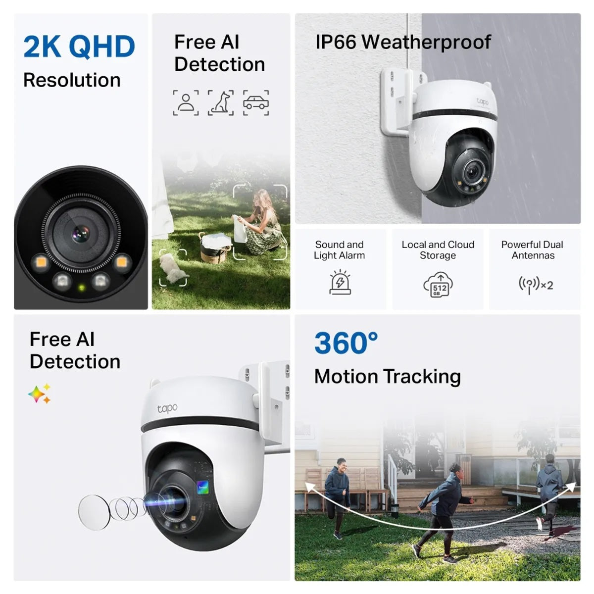 Cámara de Seguridad Tp-Link  Tapo C520WS 4MP 2K para exteriores 360