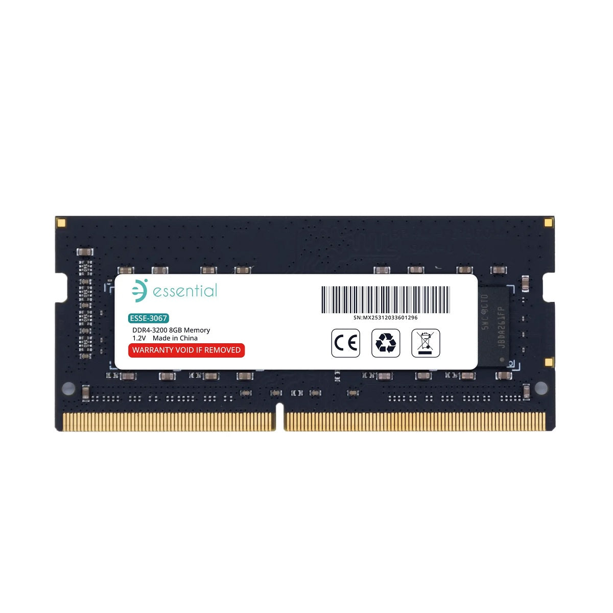Memoria Essential DDR3L PC12800 8GB 1600MHZ  CL11 1.5V/1.35V P/Laptop