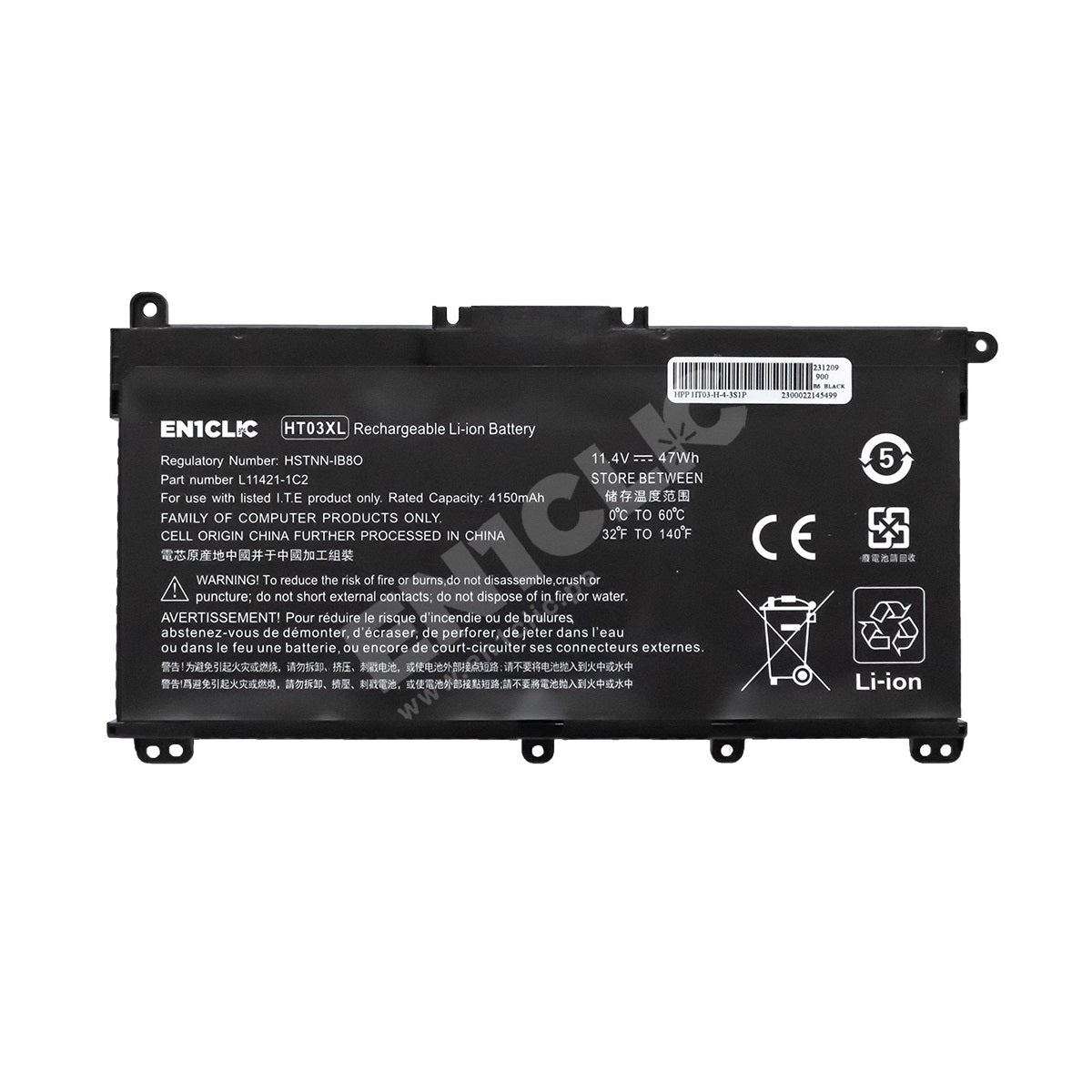 Batería de alta calidad 11.4V  47WH -HT03XL