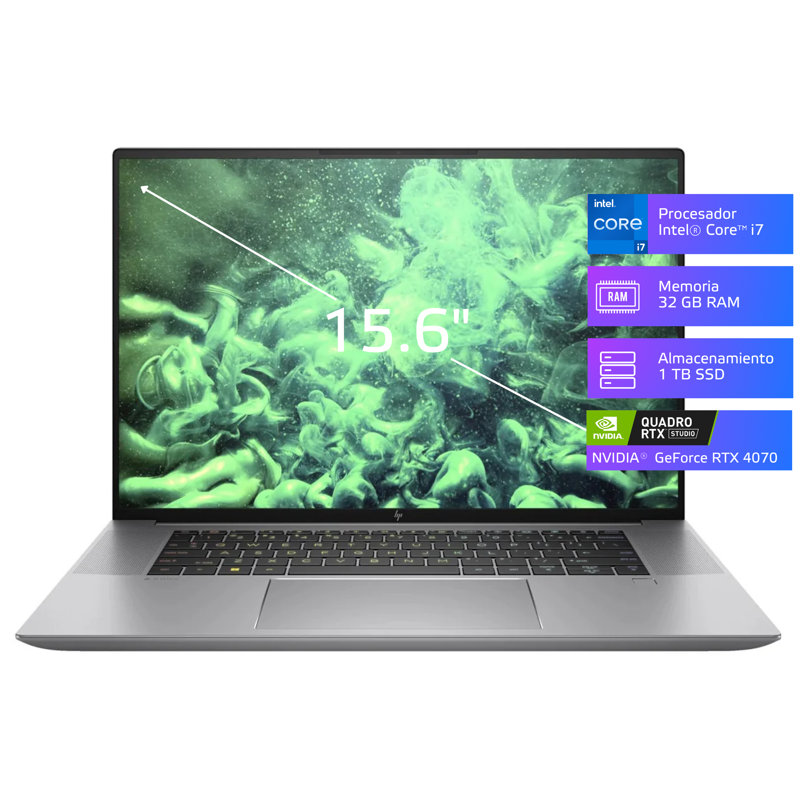 Laptop HP ZBook Studio G10 Core i7-13700H 32GB RAM, SSD 1TB, RTX 4070 8GB, 15.6", Windows 11 Pro (977G1LT)