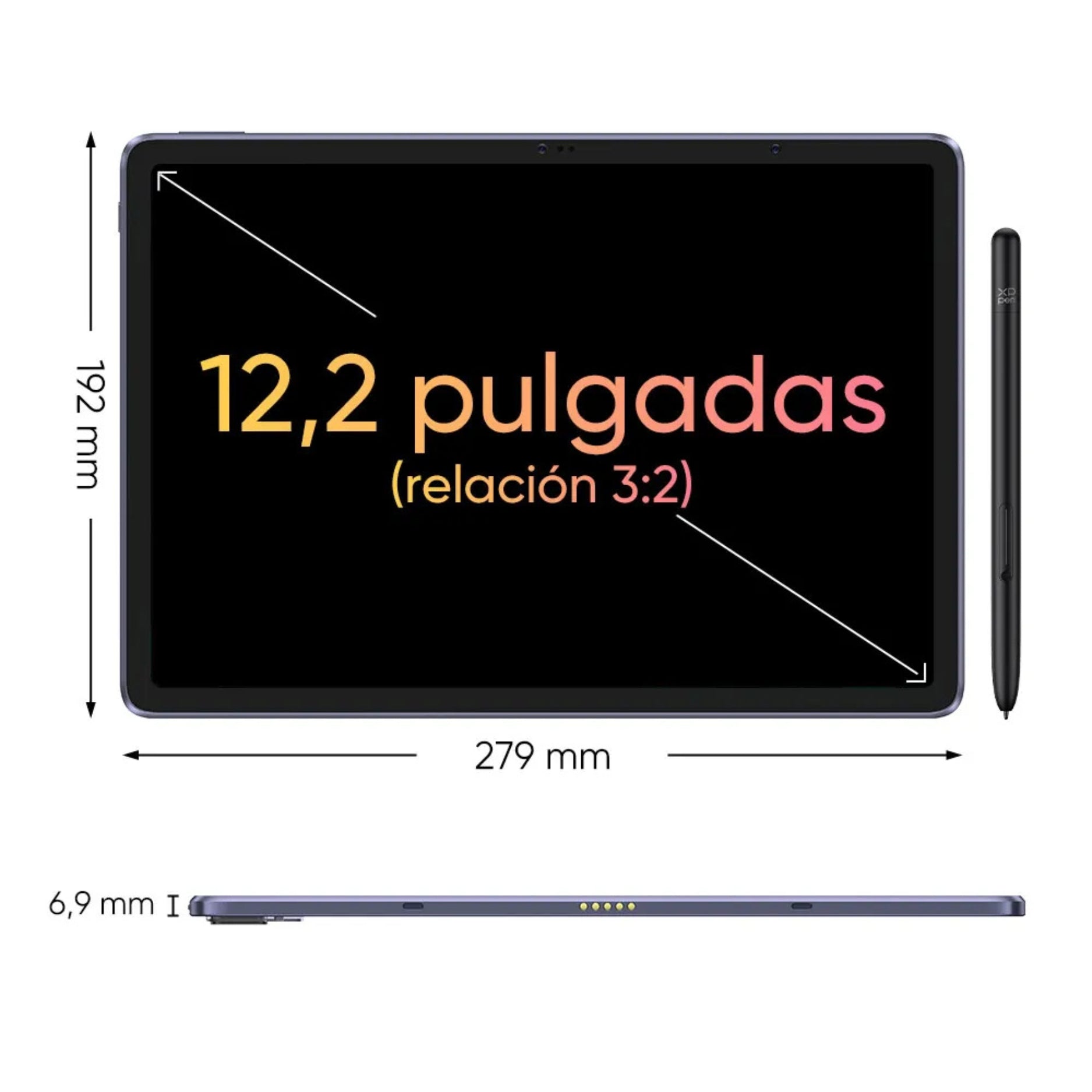 Tablet XPPen Magic Drawing 8GB Ram, 256GB Rom, 12.2" 2K IPS