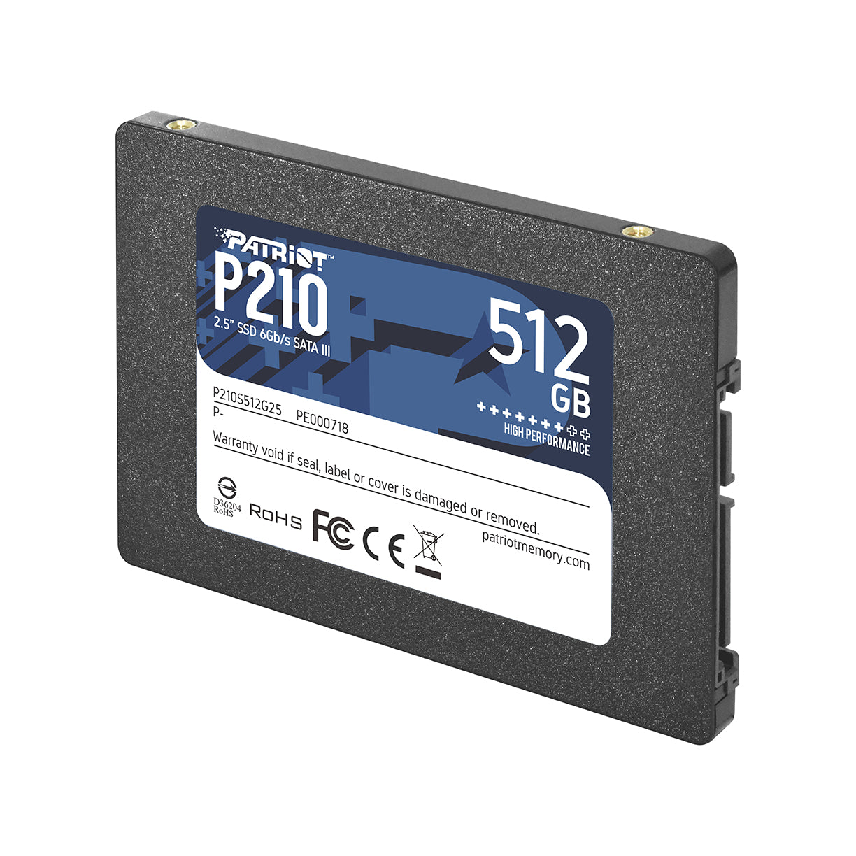 Disco duro solido Patriot P210 512GB Sata 2.5" (P210S512G25)