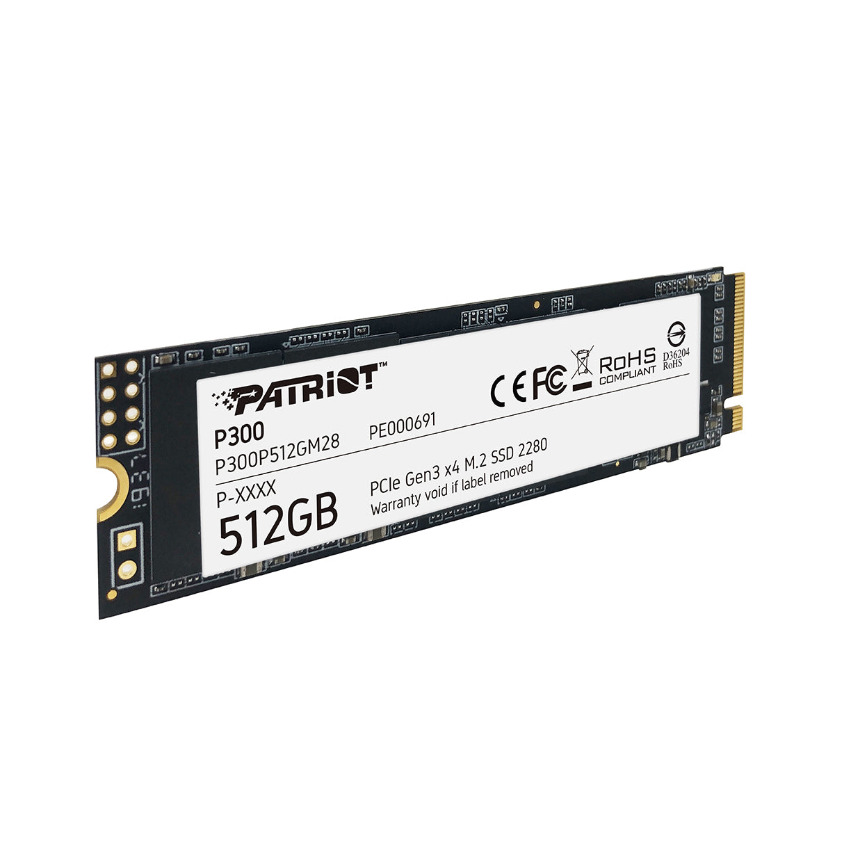 Disco duro solido Patriot P300 512GB M.2 PCIe (P300P512GM28)
