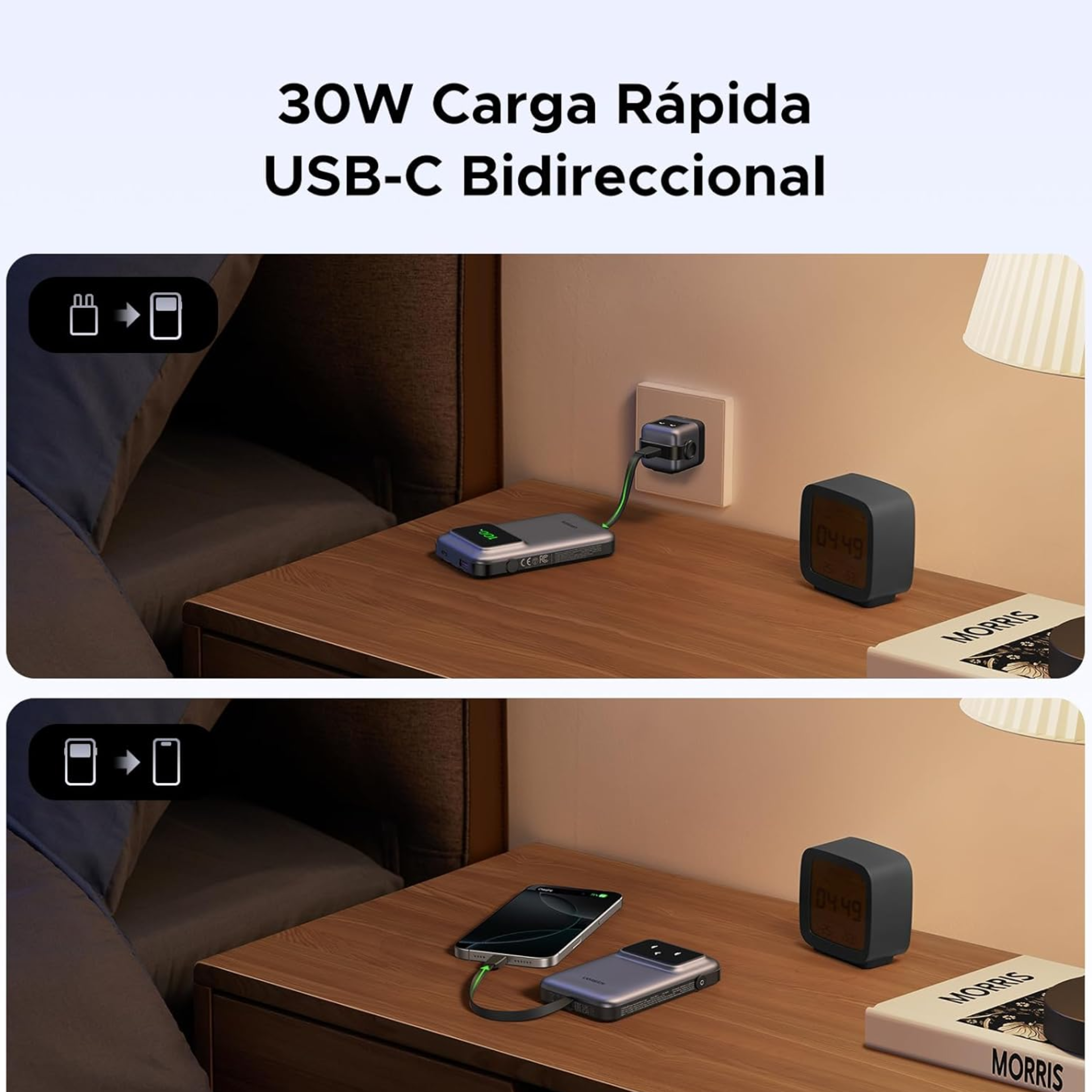 Power Bank UGREEN PB511 USB-C 10,000mAh Carga Rápida 30W (35603)