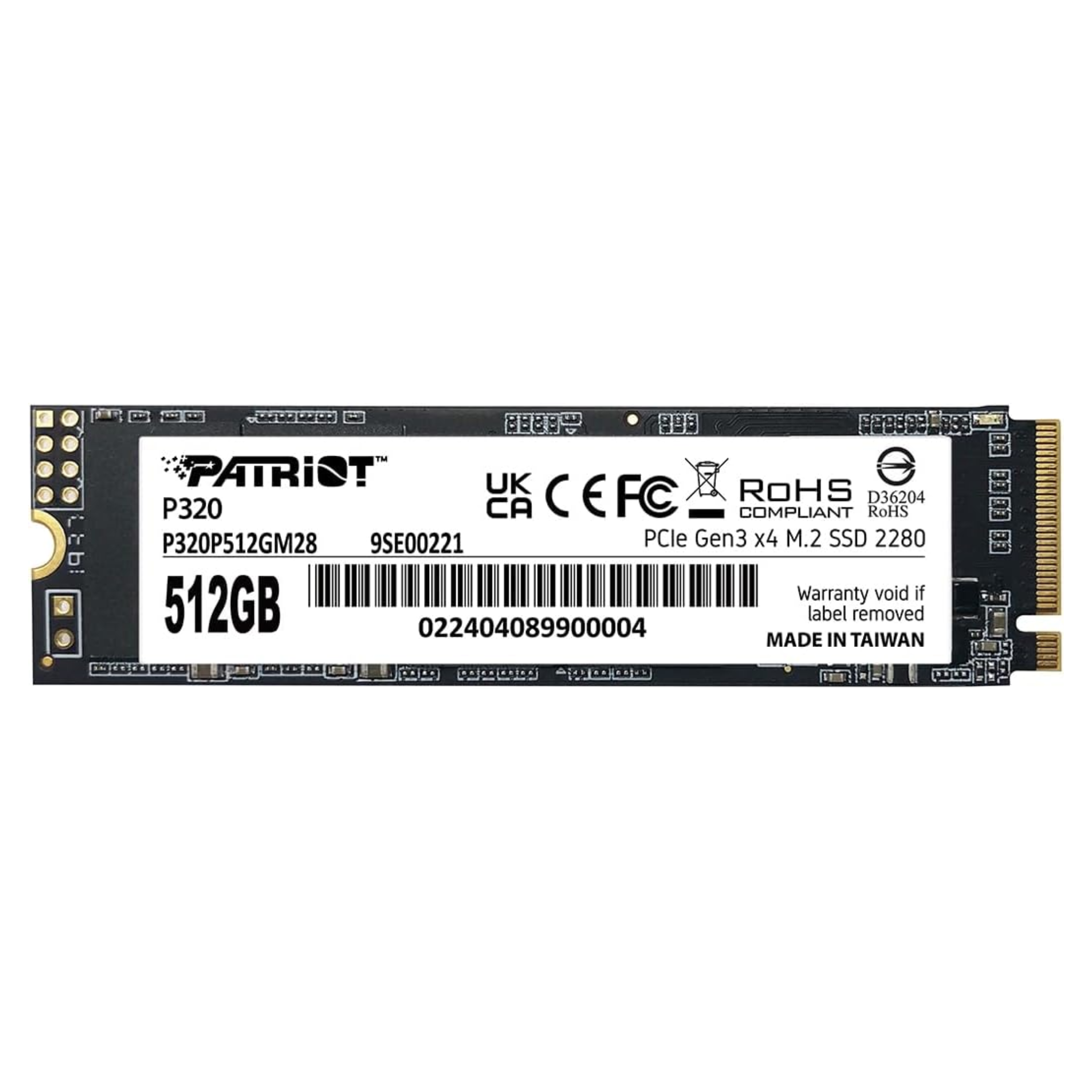 Disco duro solido Patriot P320 512GB PCIe M.2 (P320P512GM28)