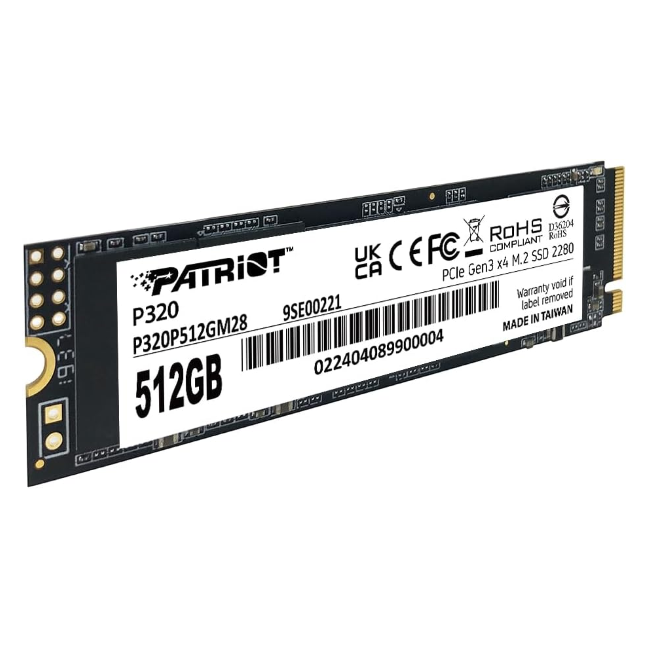 Disco duro solido Patriot P320 512GB PCIe M.2 (P320P512GM28)