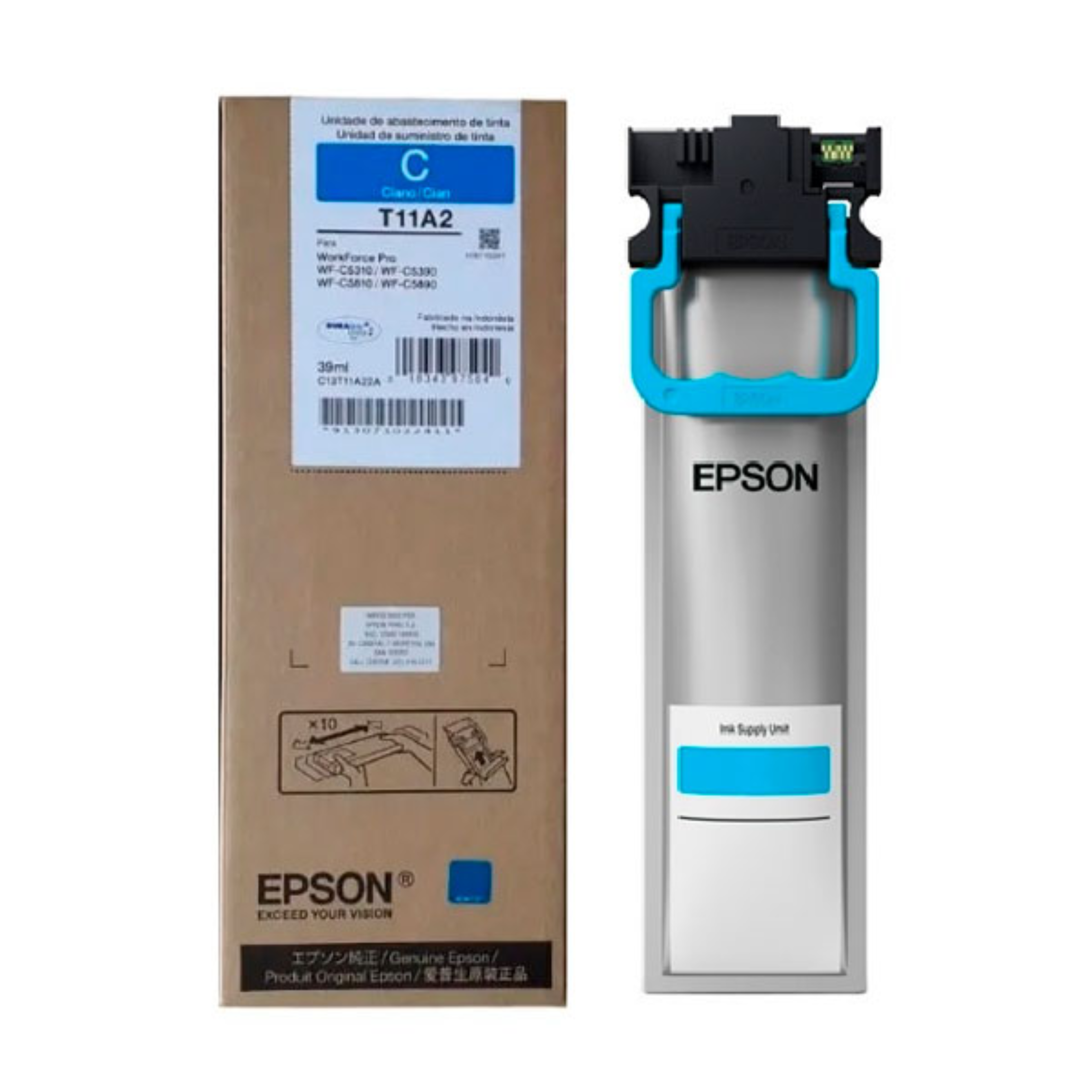 Bolsa de Tinta Epson T11A220-AL Cyan WF- C5310/C5390/C5810/C5890